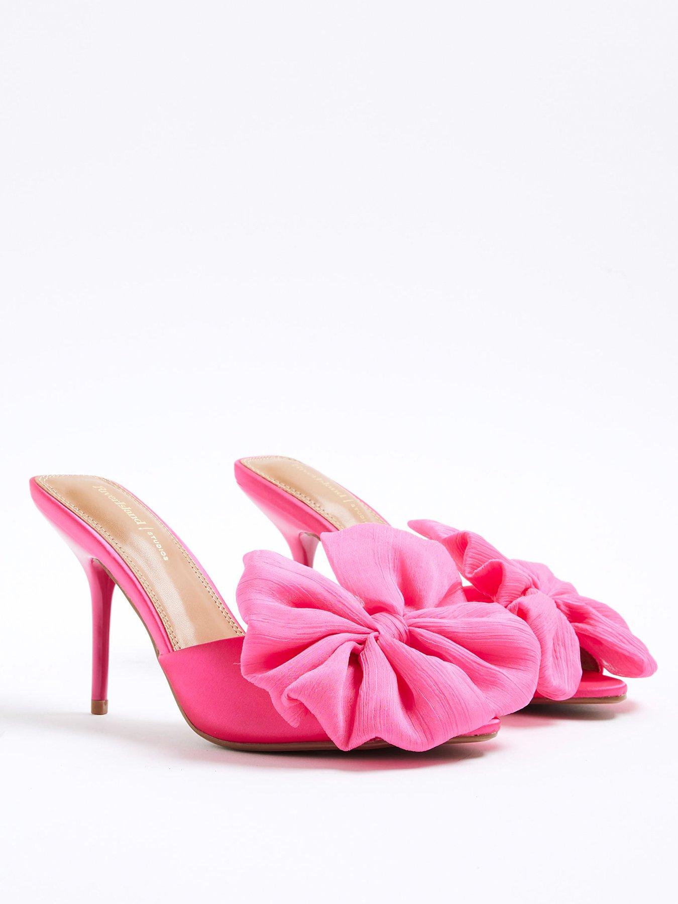 river-island-oversized-bow-mule-bright-pinkoutfit
