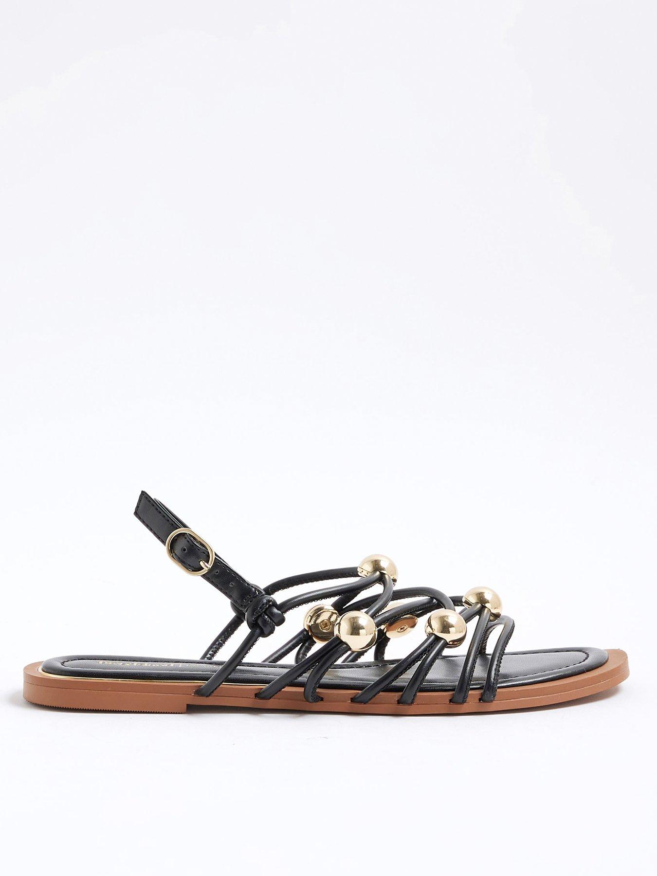 river-island-beaded-metal-sandal-blackfront