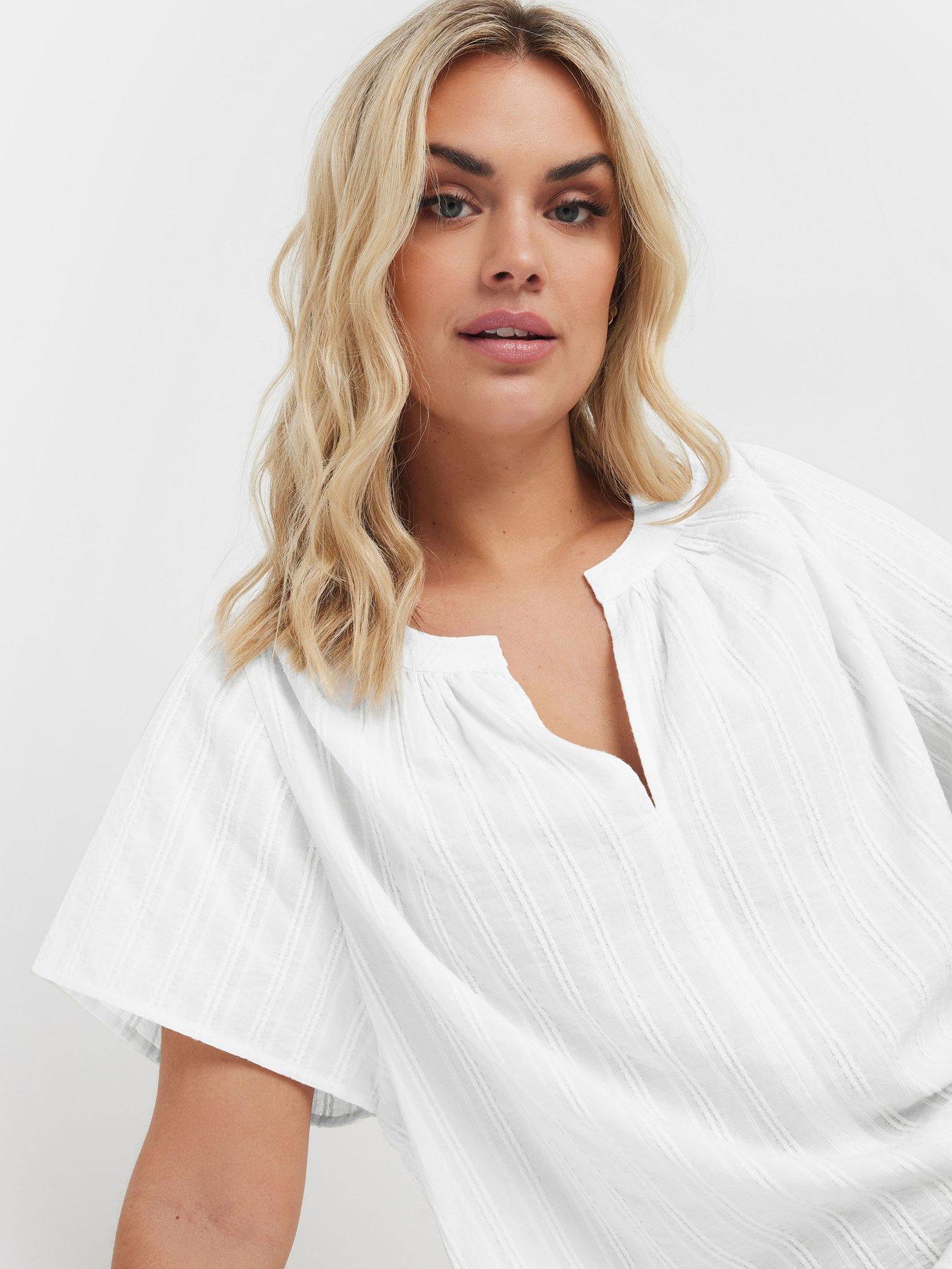 yours-cotton-dobby-blouseoutfit