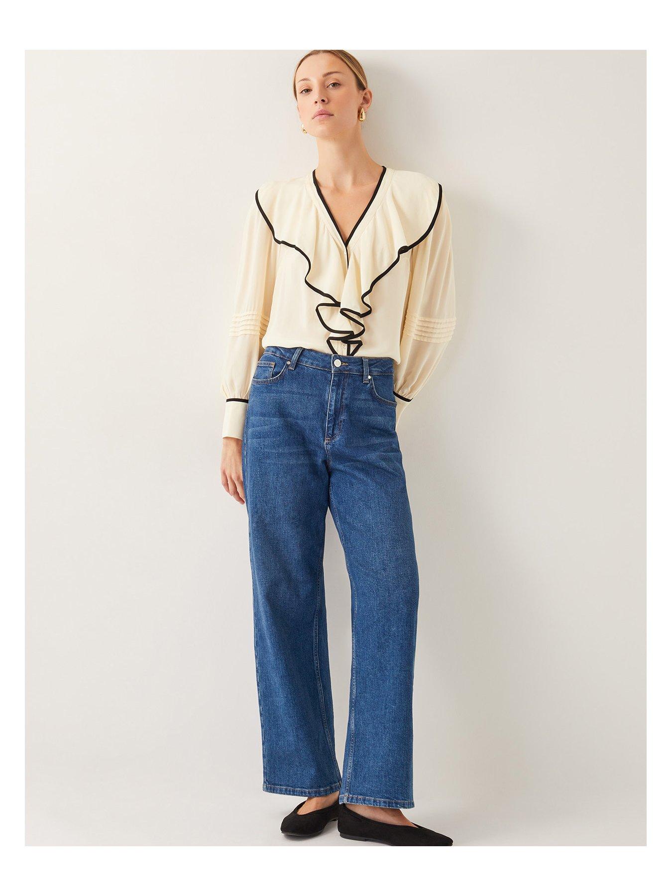 Image 4 of 5 of Monsoon Lennox Ruffle Blouse - Cream