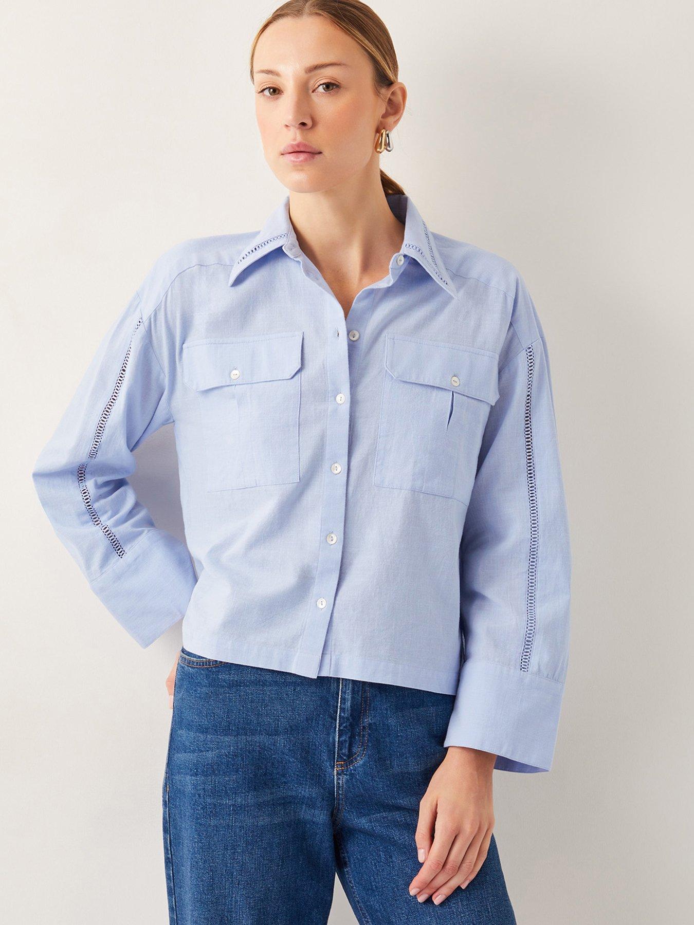 Image 1 of 5 of Monsoon Lilah Shirt - Blue