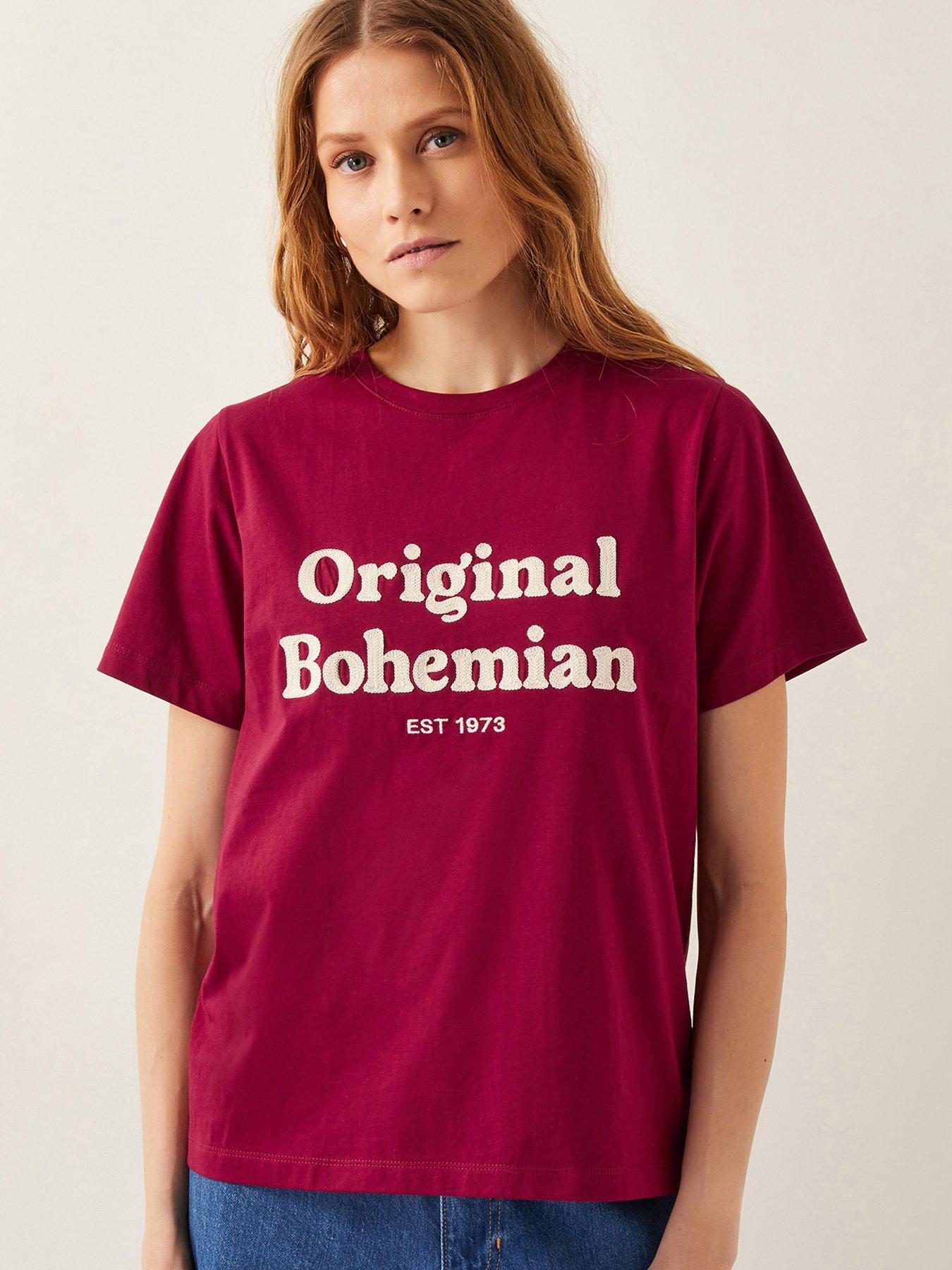 Image 1 of 4 of Monsoon Sloan Slogan T-Shirt - Red