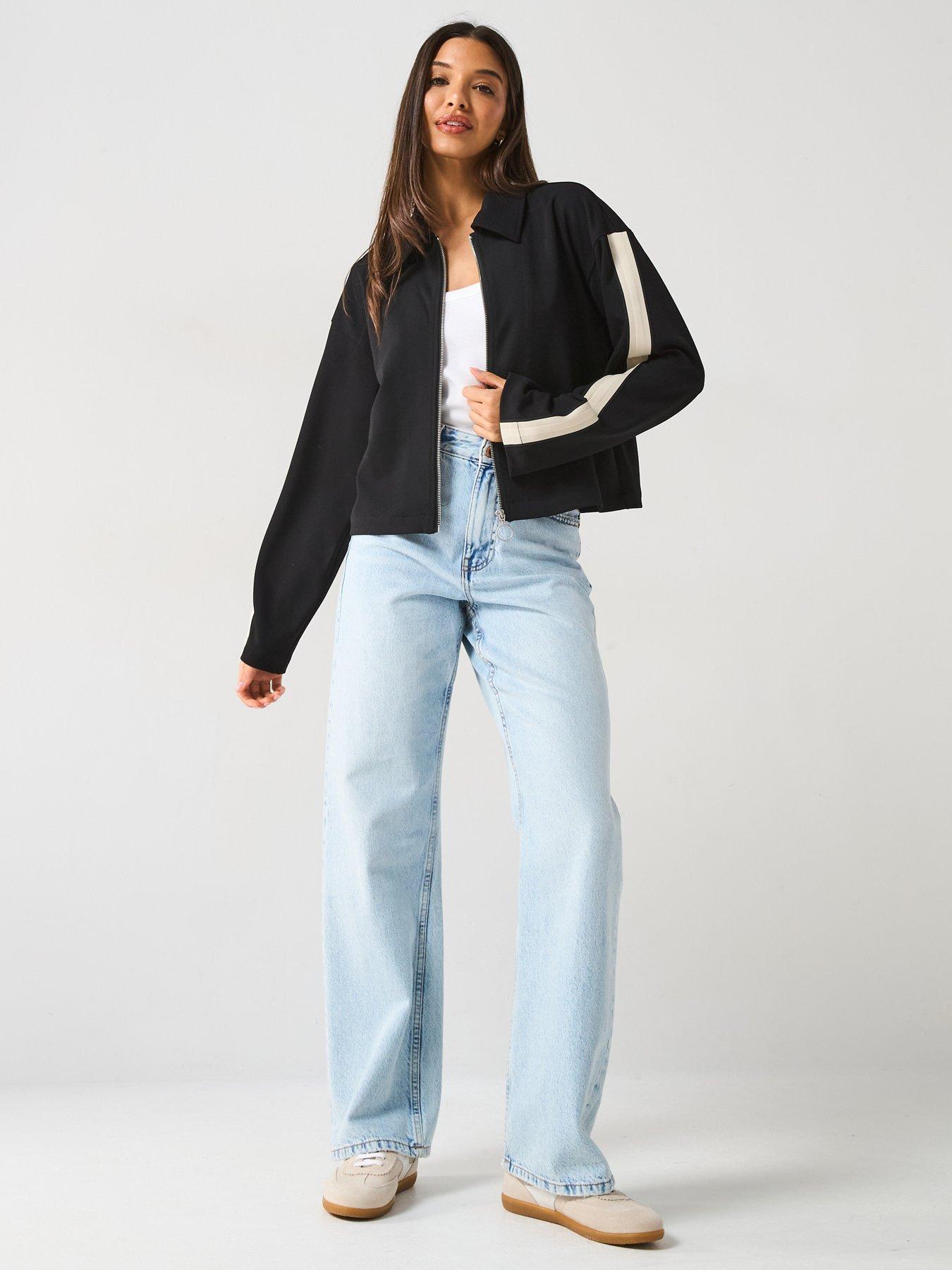 vero-moda-panel-zip-up-jacket-blackback