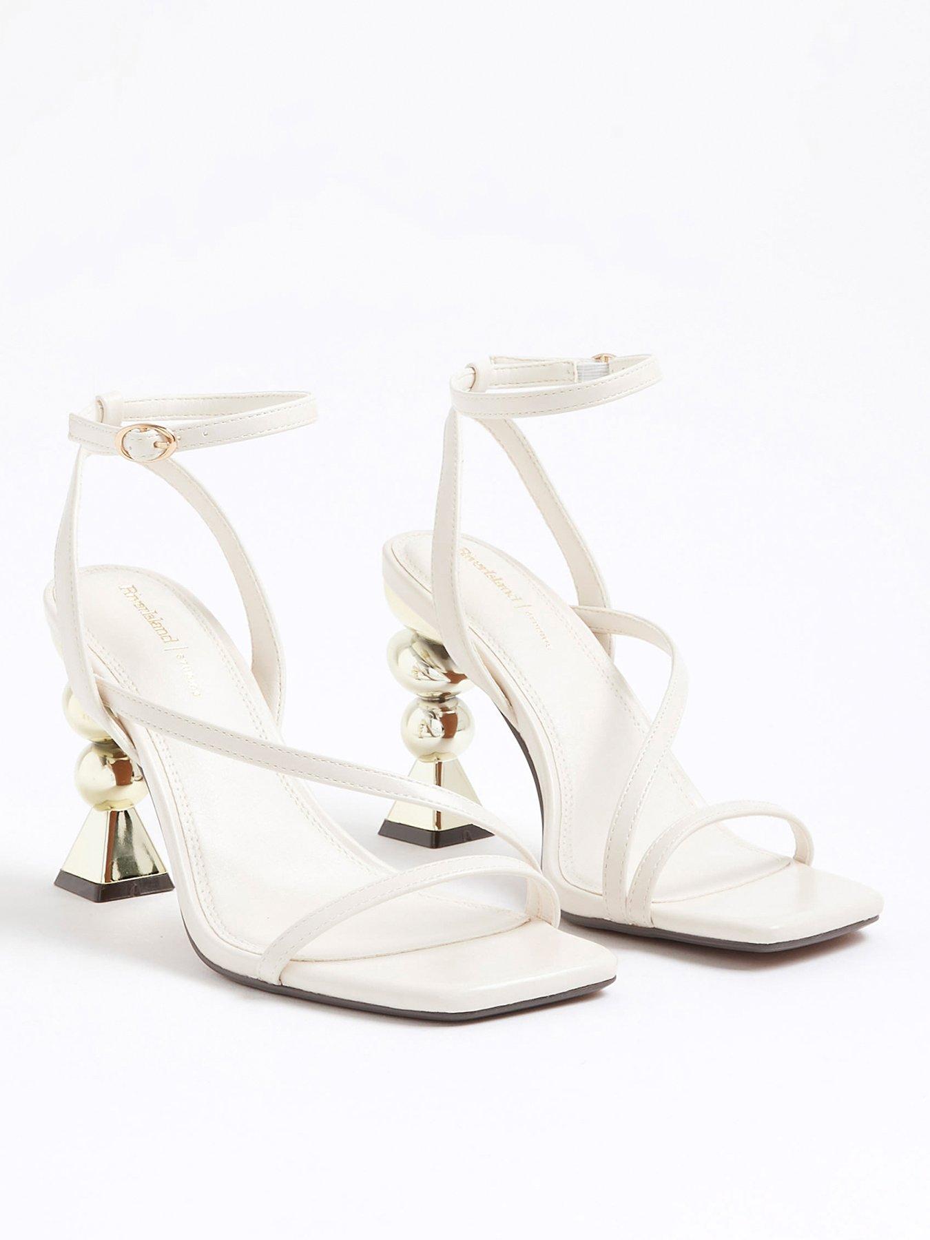 Image 4 of 5 of River Island Feature Heel Sandal - Cream