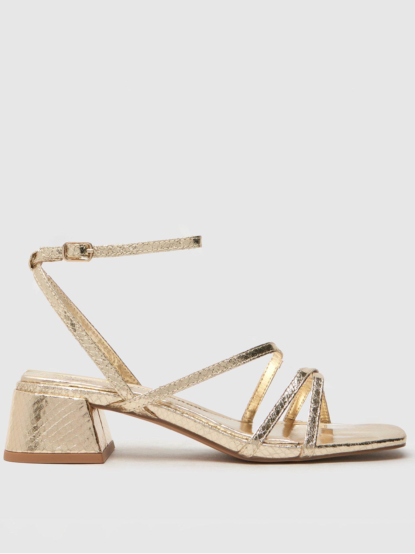 Image 1 of 4 of SCHUH Sander Strappy Sandals - Gold