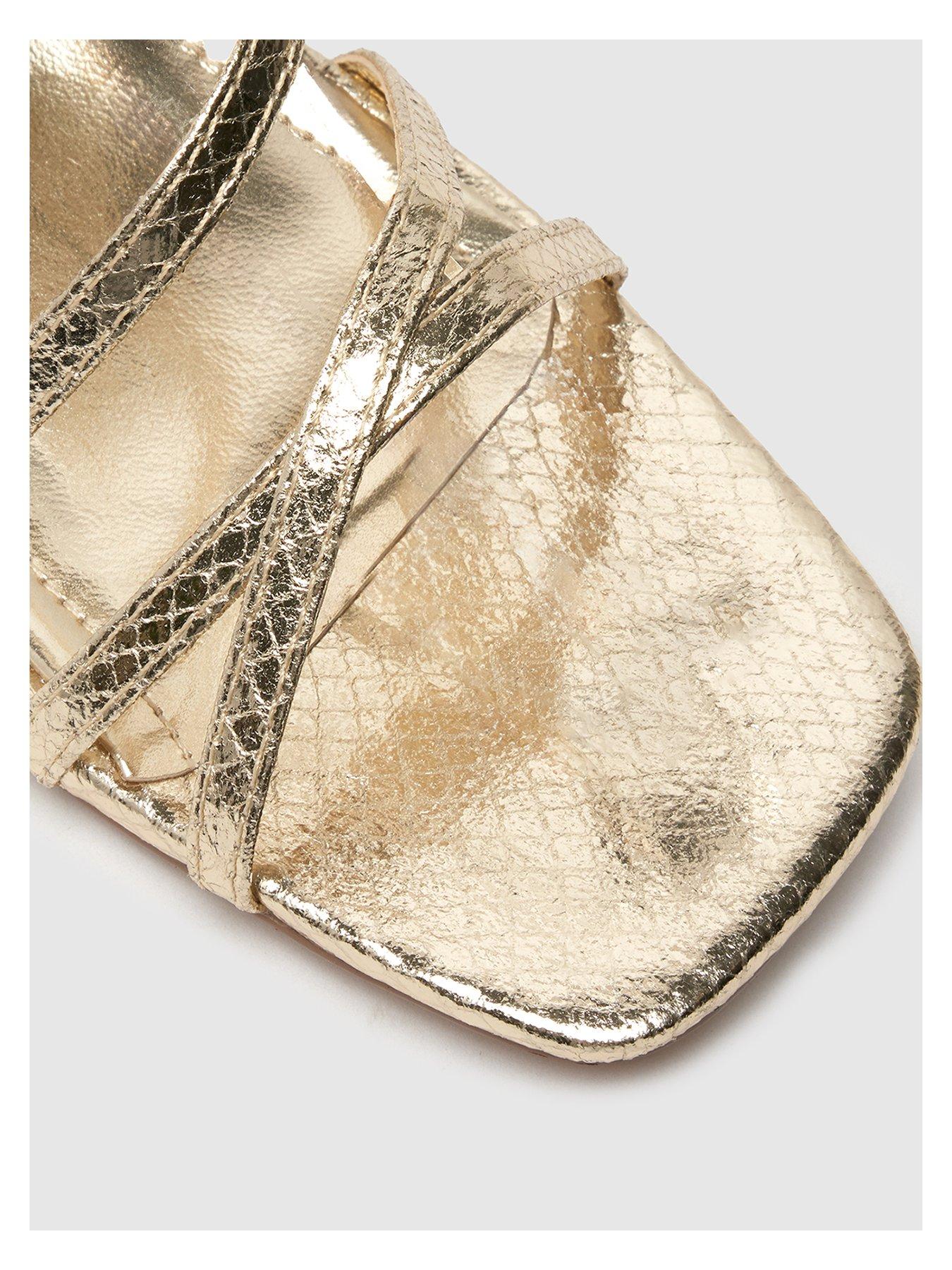 Image 4 of 4 of SCHUH Sander Strappy Sandals - Gold