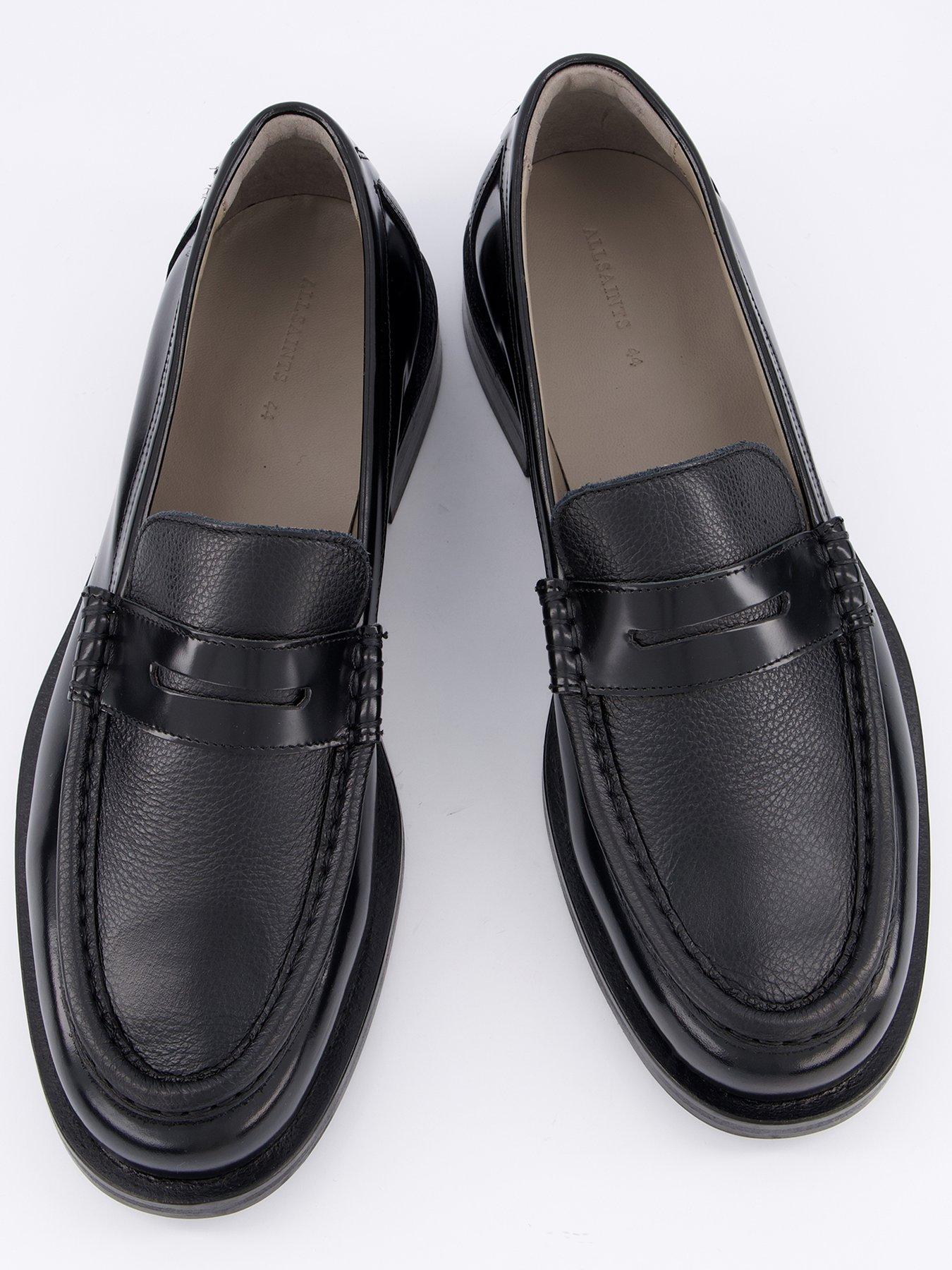 Image 3 of 7 of AllSaints Men's Bloom Leather Loafers - Black