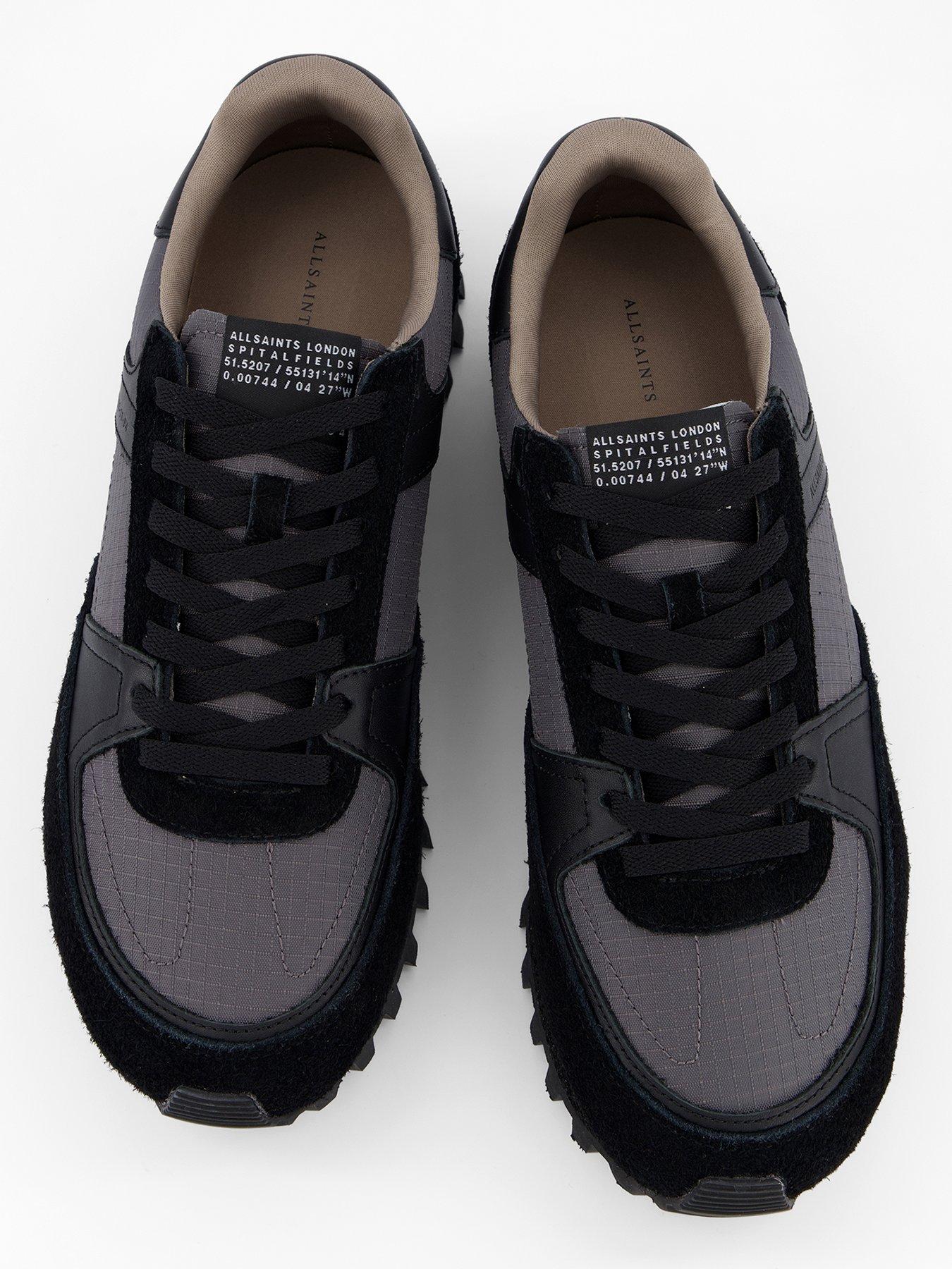 Image 3 of 7 of AllSaints Men's Viggo Low Top Trainers - Black
