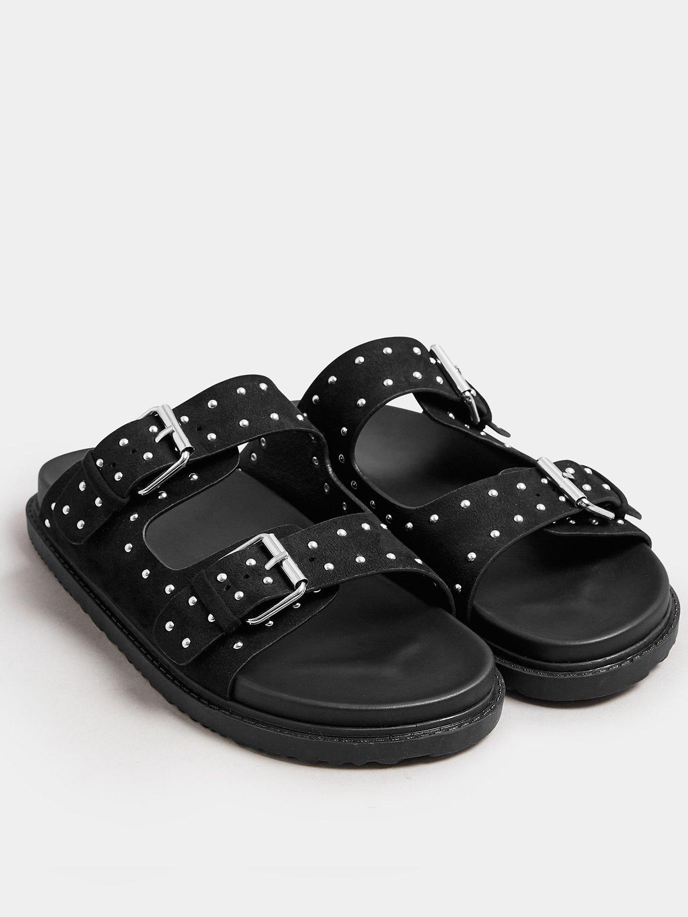 Image 2 of 4 of Yours Extra Wide Fit Studded Buckle Slider