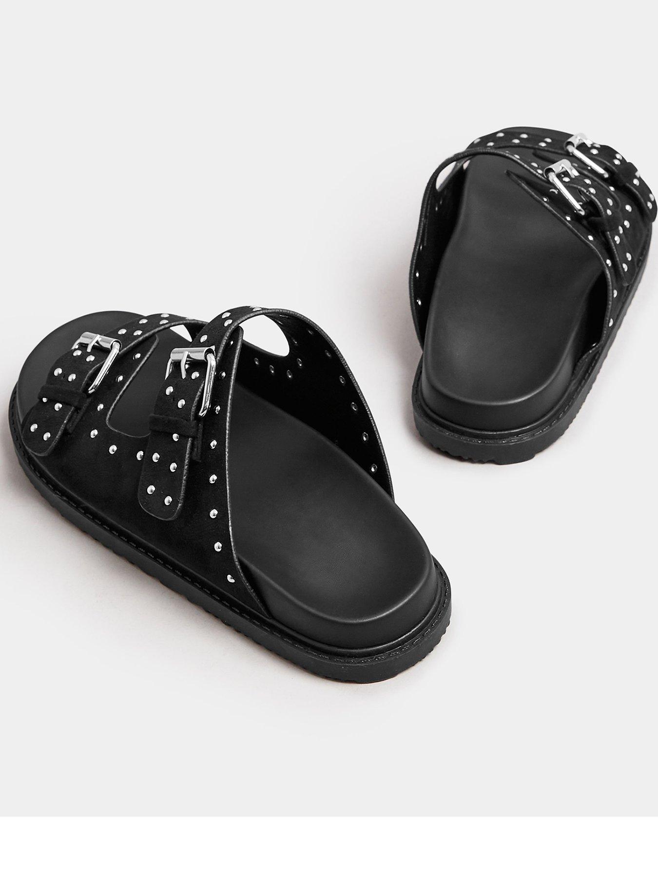 Image 3 of 4 of Yours Extra Wide Fit Studded Buckle Slider