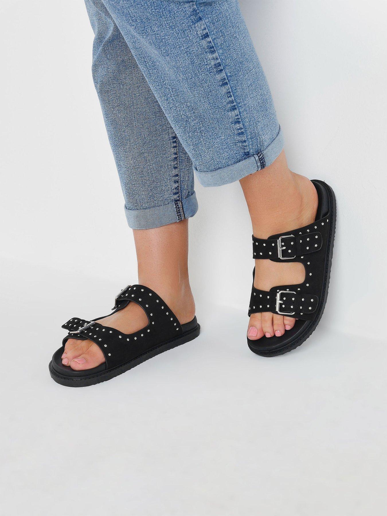 Image 4 of 4 of Yours Extra Wide Fit Studded Buckle Slider