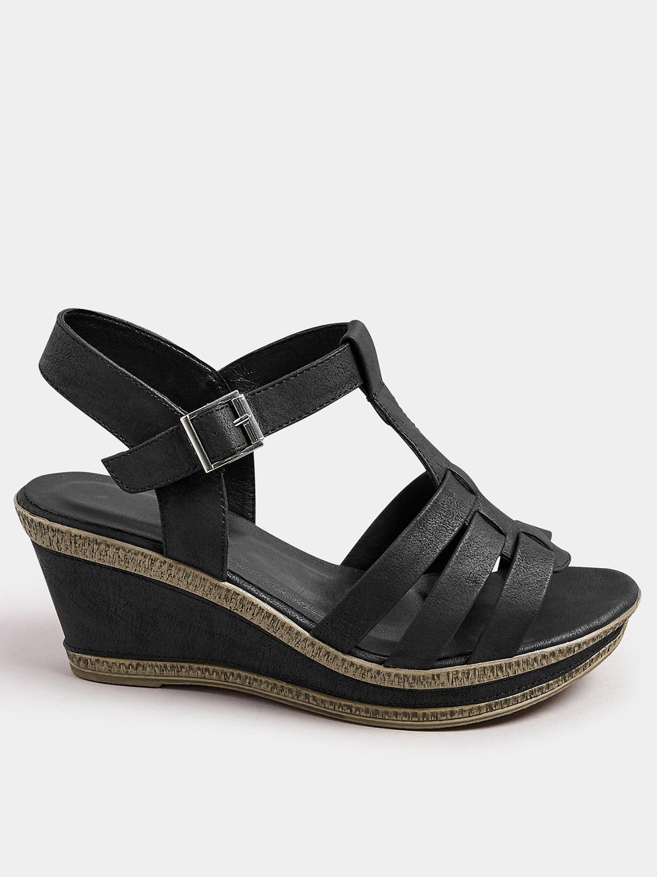 yours-extra-wide-fit-t-bar-heeled-wedge-sandal-black