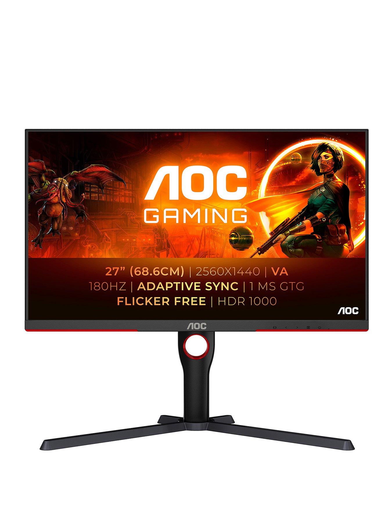 Image 1 of 7 of AOC AOC Q27G3XMN/BK Widescreen Gaming Monitor - 27in QHD (2560x1440) LED, 180Hz