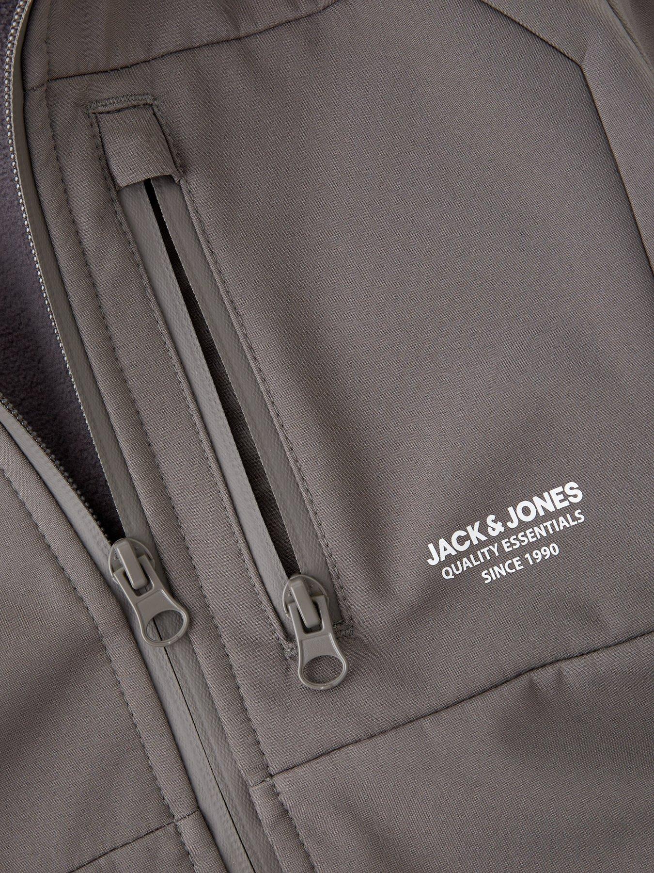Image 4 of 7 of Jack & Jones Junior Boys Theo Softshell Jacket - Grey