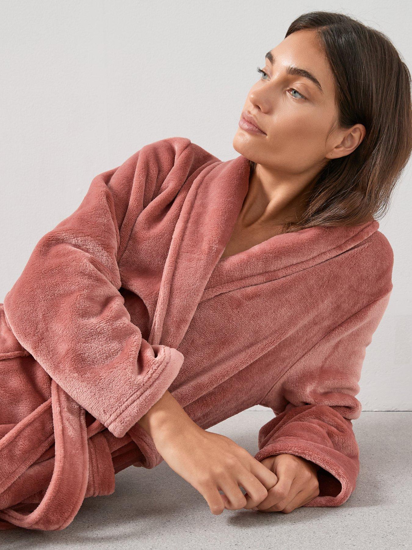V by Very Supersoft Dressing Gown - Pink | Very Ireland