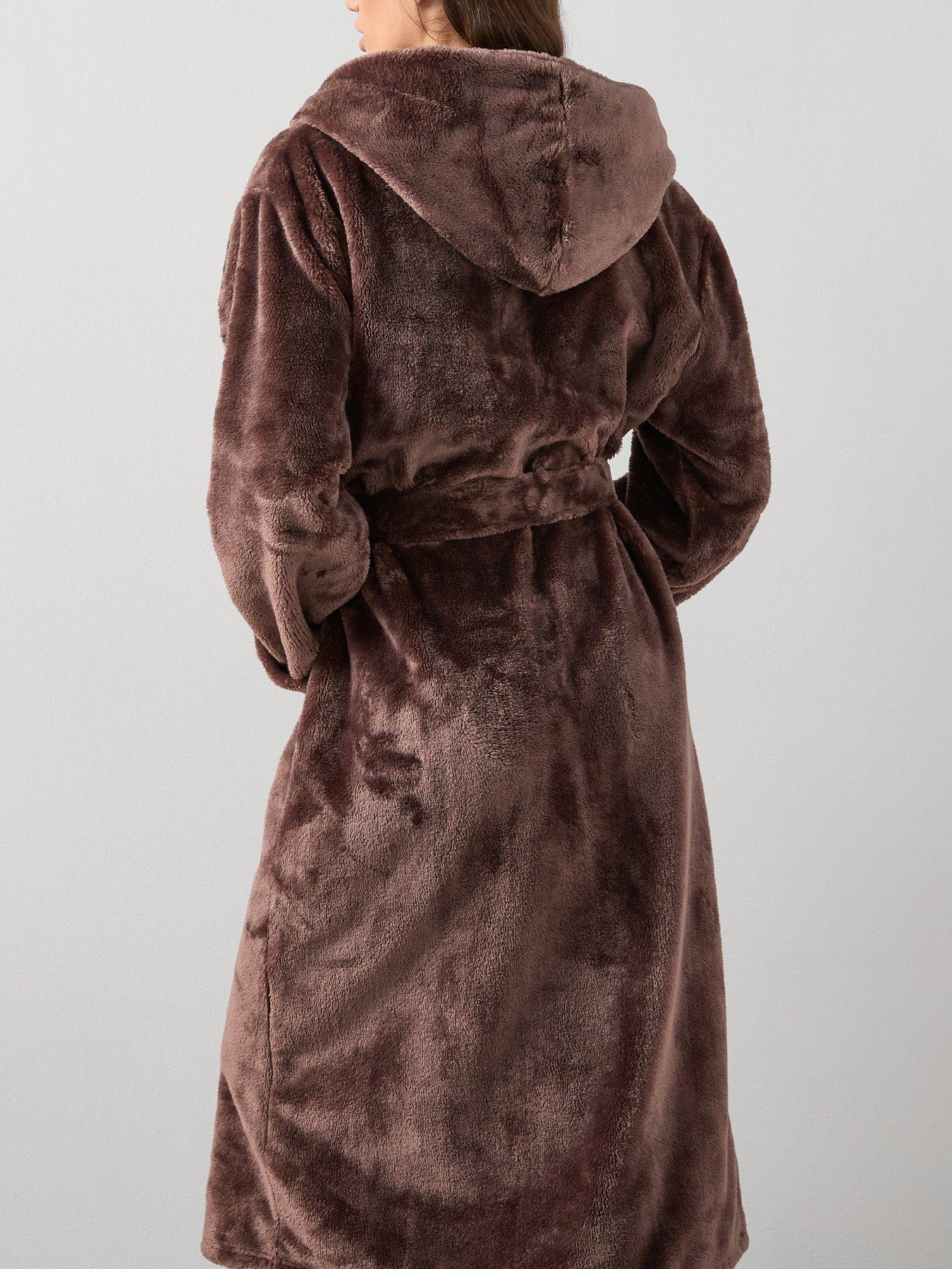 brown dressing gown with hood Men's Dressing Gown Dark Brown Velvet Quilted  Handmade in Germany