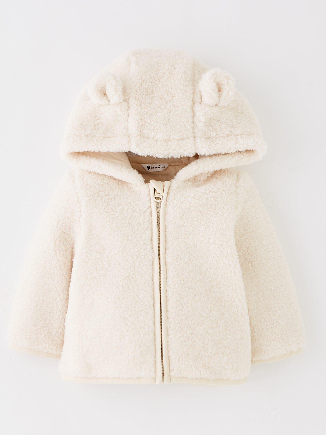 Mini V by Very Borg Jacket - Baby Cream