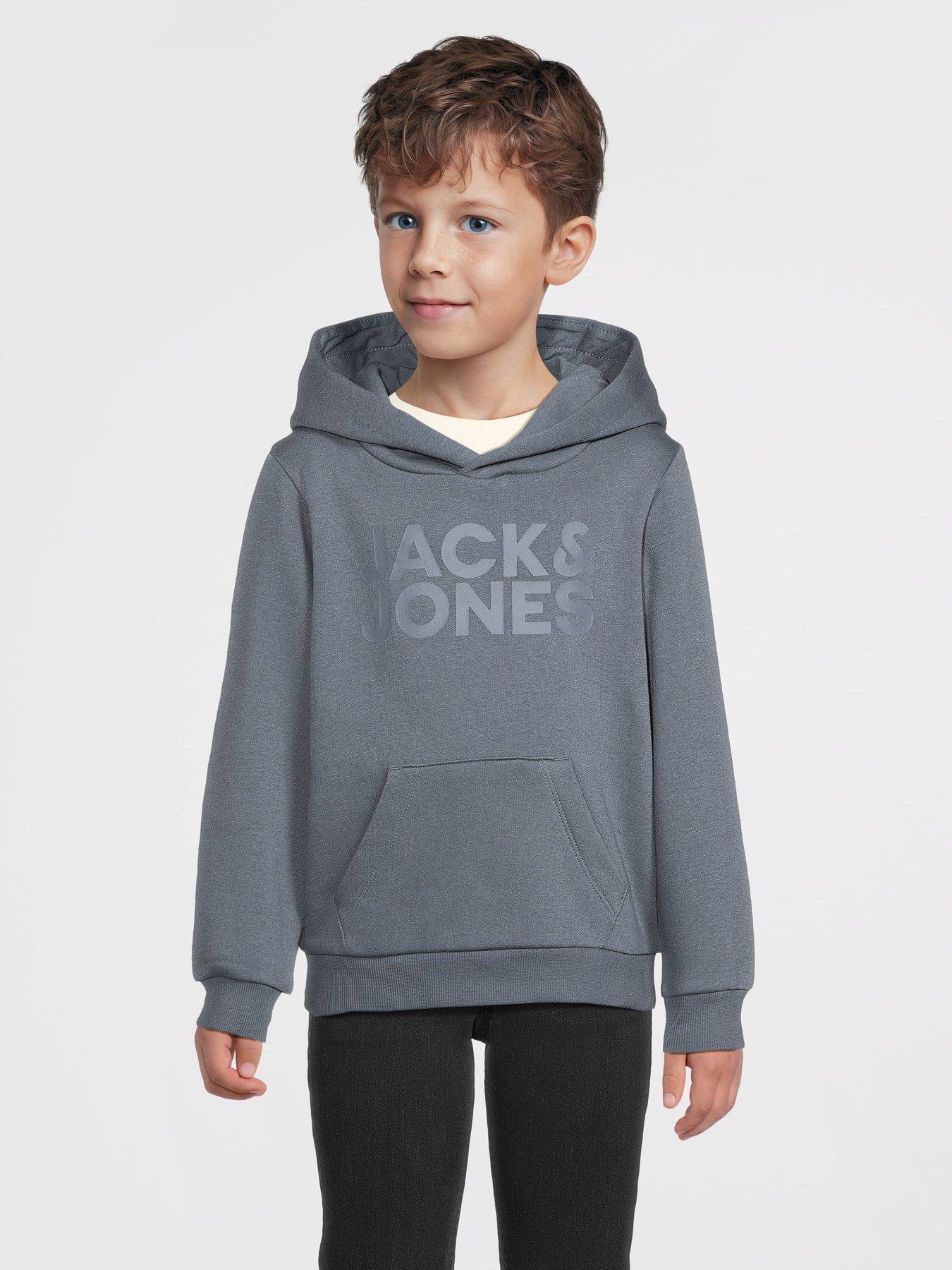 Jack & Jones Mini Younger Boys Corp Logo Hoodie - Blue