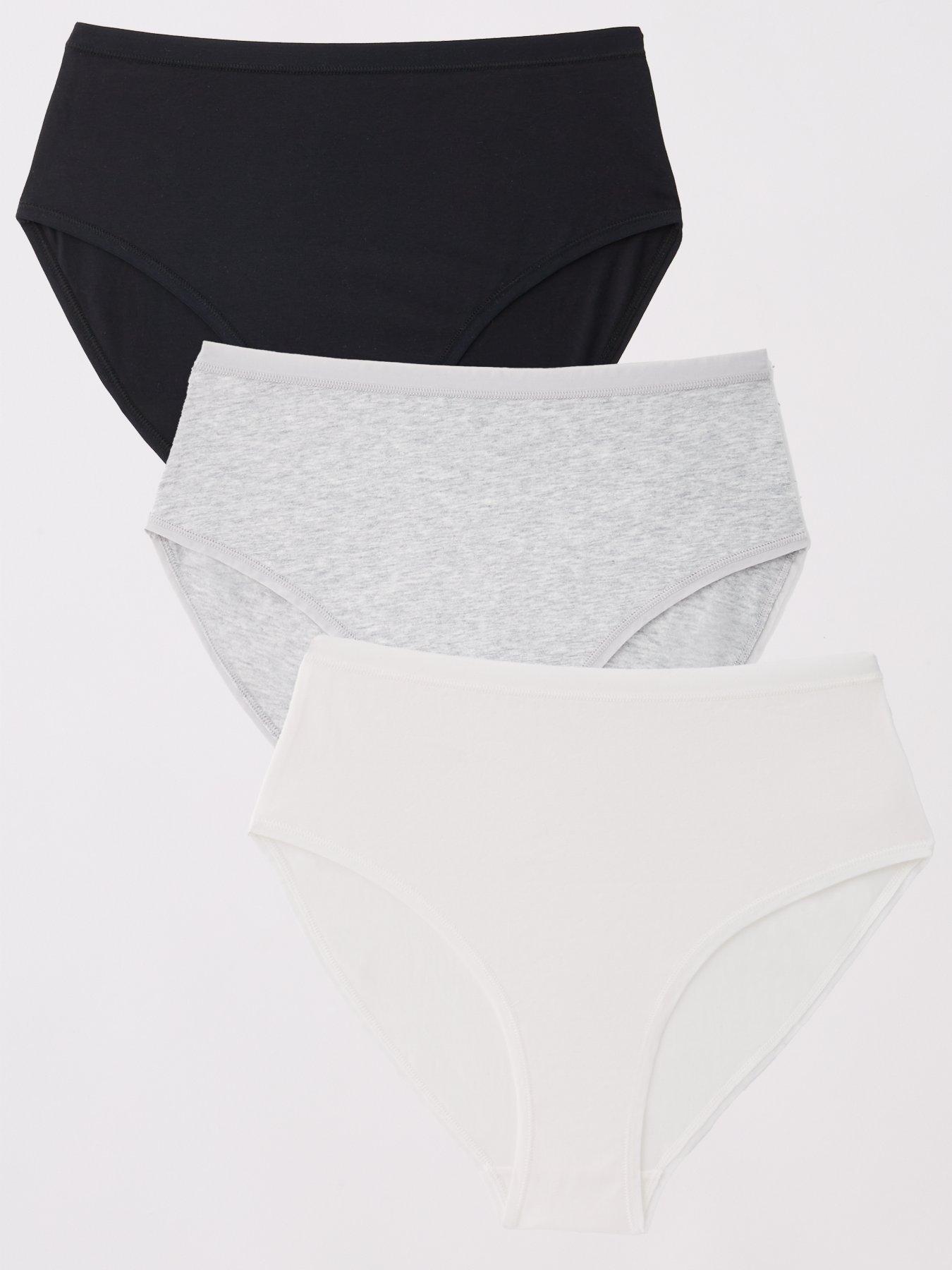 Image 1 of 5 of Everyday 3Pk Plain Cotton Full High Waisted Briefs - Multi