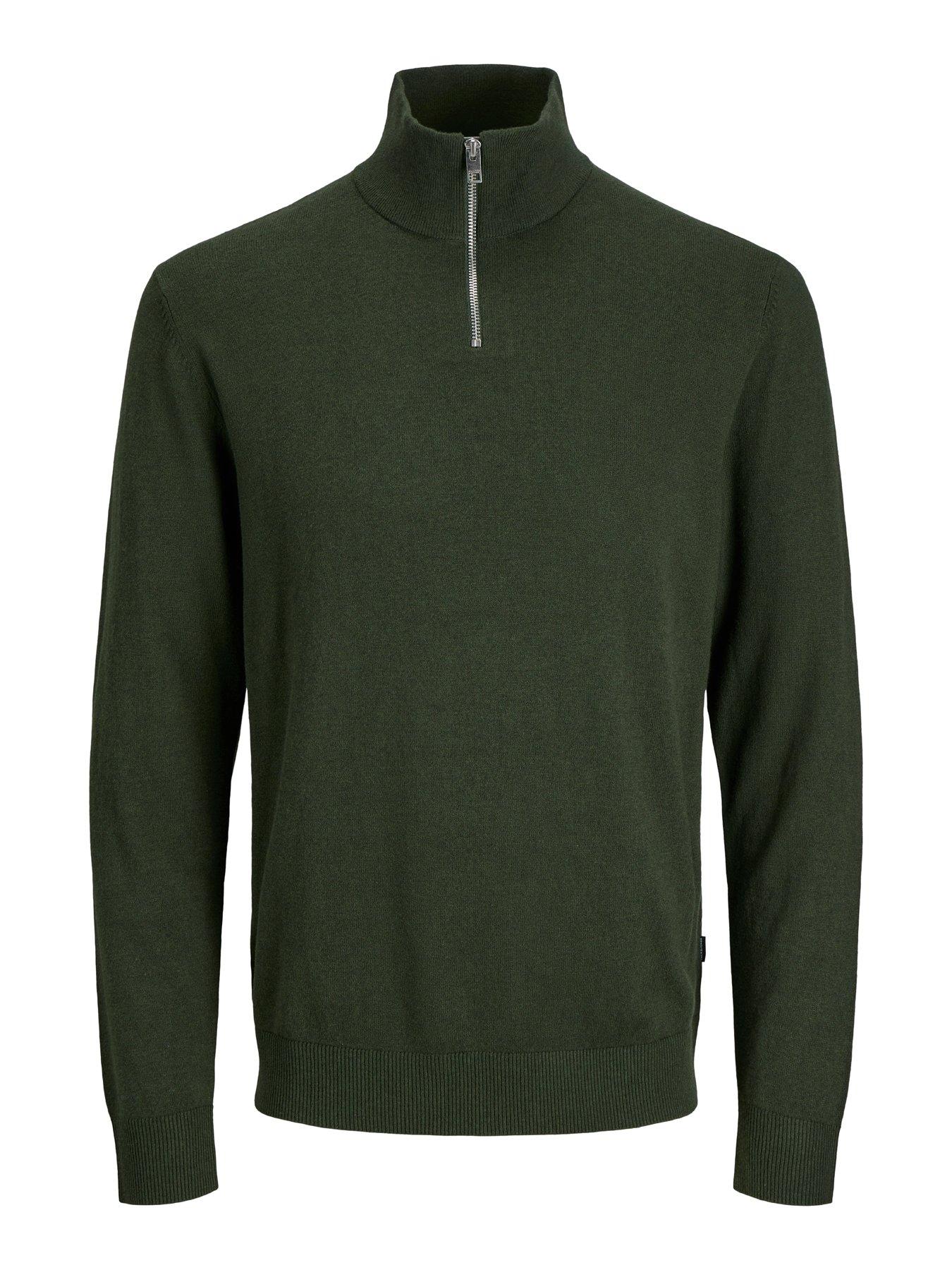 jack-jones-junior-boys-14-zip-knitted-jumper-khakidetail
