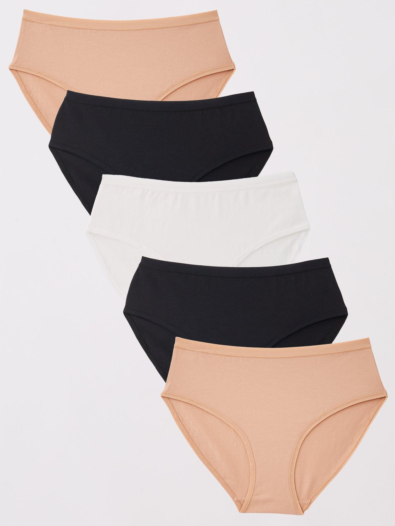 Image 1 of 1 of Everyday 5Pk Plain Cotton Hipster Briefs - Multi