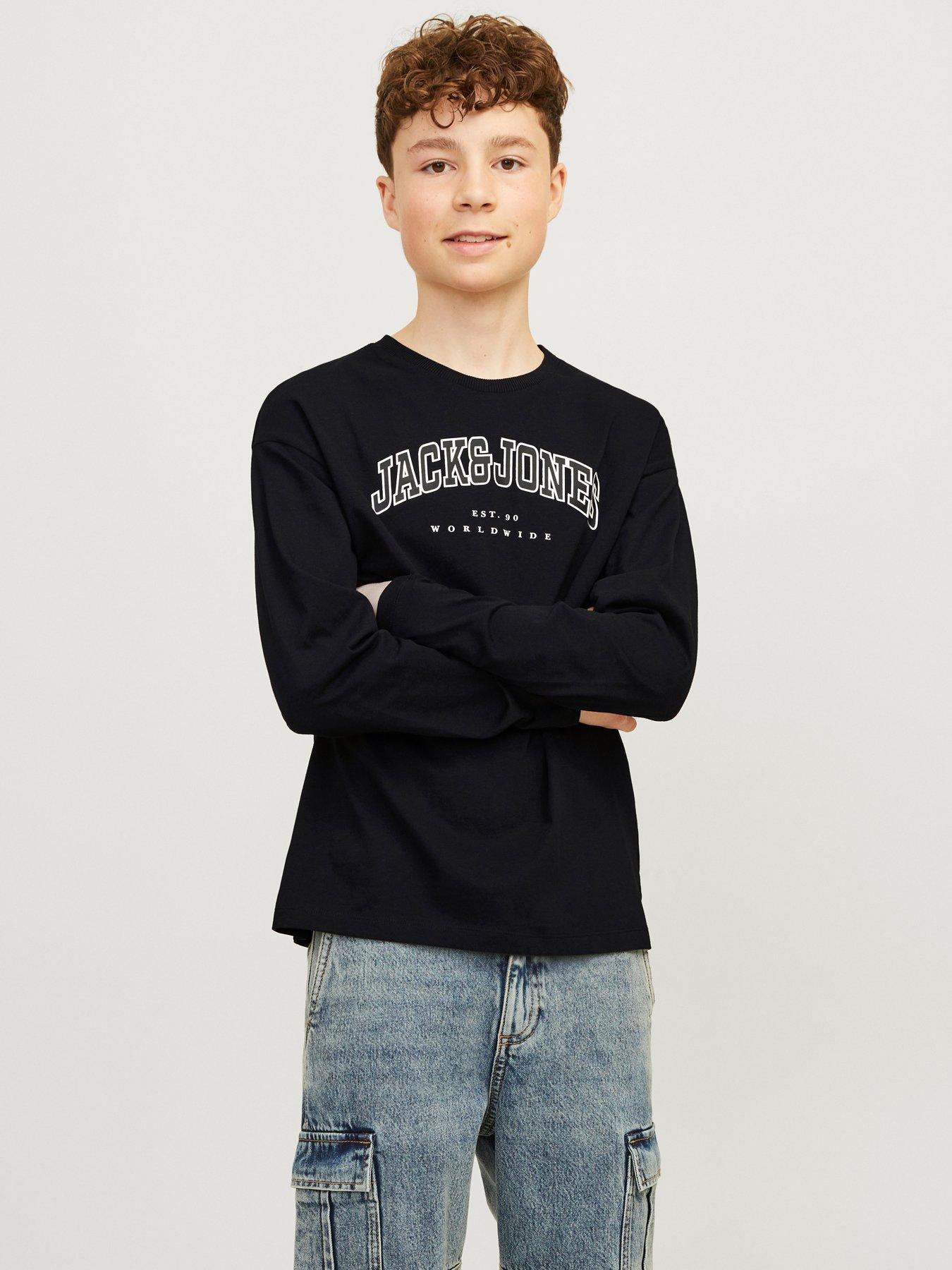 jack-jones-junior-boys-caleb-varsity-long-sleeve-t-shirt-black