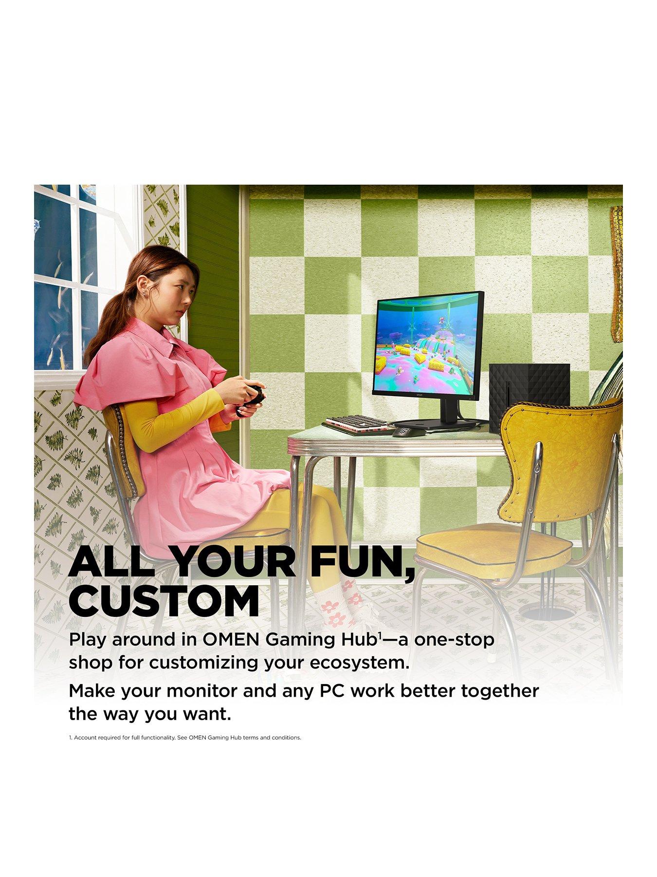 Image 3 of 8 of HP Omen 32q QHD 165Hz Gaming Monitor Bundle - 1ms Response, AMD FreeSync Premium - HyperX Alloy Red Keyboard - HyperX Pulsefire Black Wired Mouse 2 - HyperX Cloud III Headset - OMEN 32q Monitor