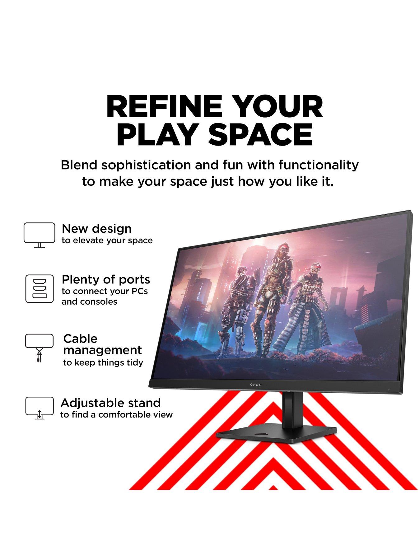 Image 5 of 8 of HP Omen 32q QHD 165Hz Gaming Monitor Bundle - 1ms Response, AMD FreeSync Premium - HyperX Alloy Red Keyboard - HyperX Pulsefire Black Wired Mouse 2 - HyperX Cloud III Headset - OMEN 32q Monitor