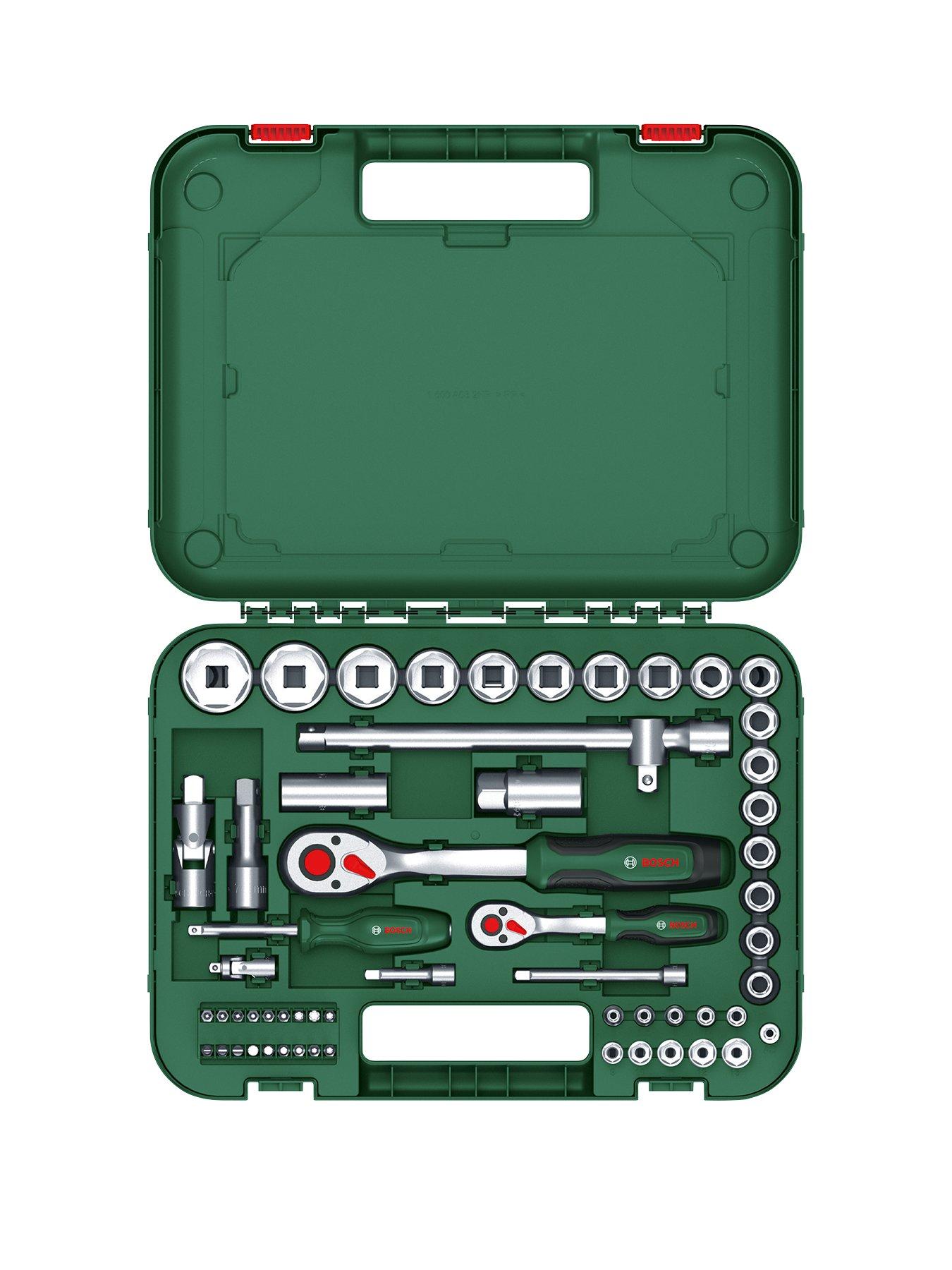 Image 1 of 7 of Bosch 1/4" + 1/2" Ratchet Set 56-Piece