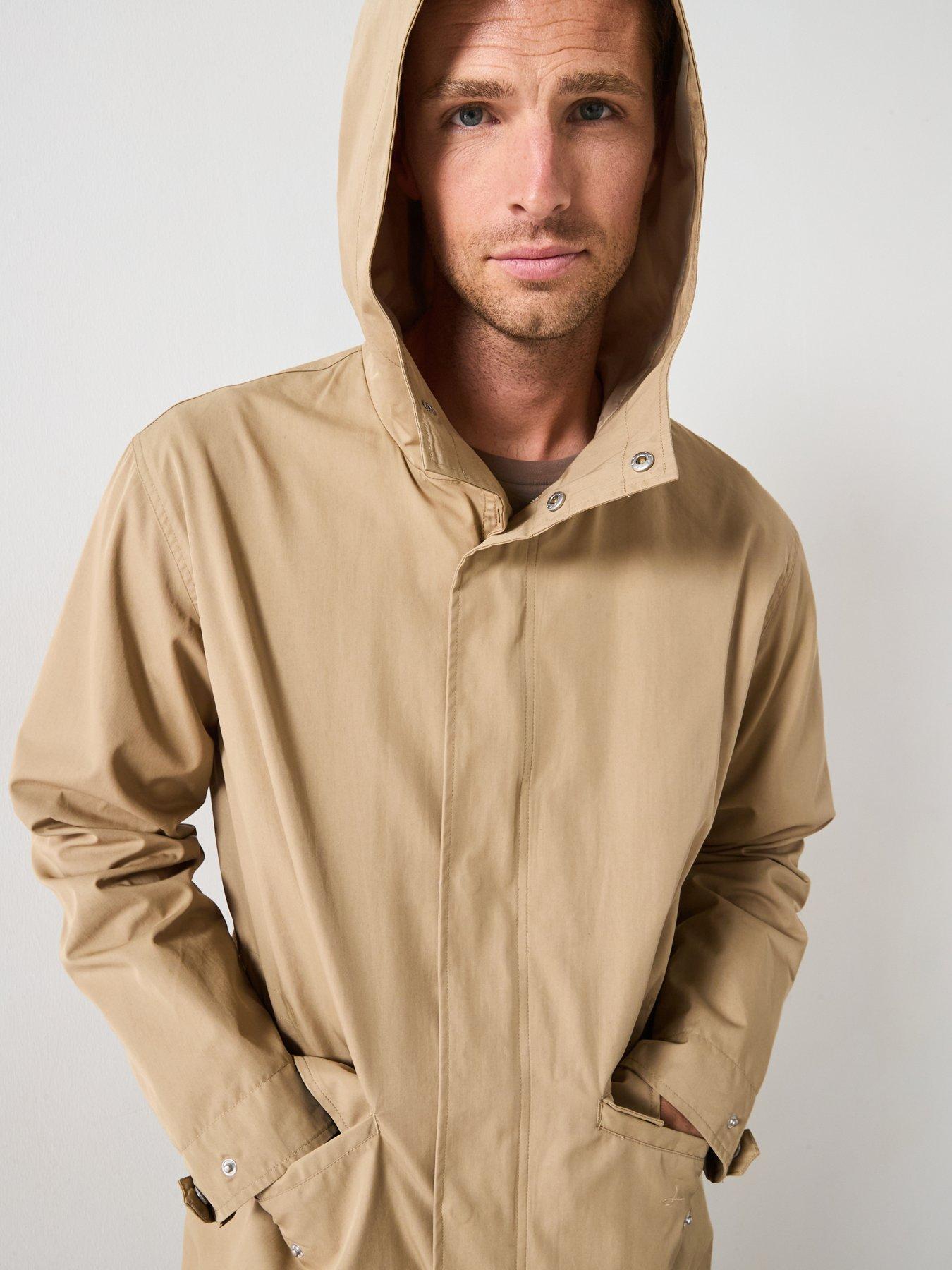Image 4 of 6 of Very Man Longline Hooded Parka Jacket - Stone