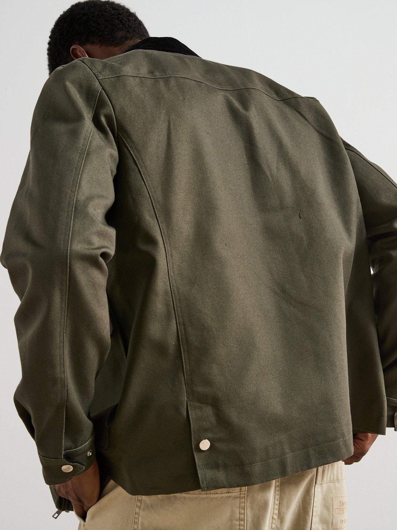very-man-canvas-barn-jacket-with-cord-collar-khakistillFront