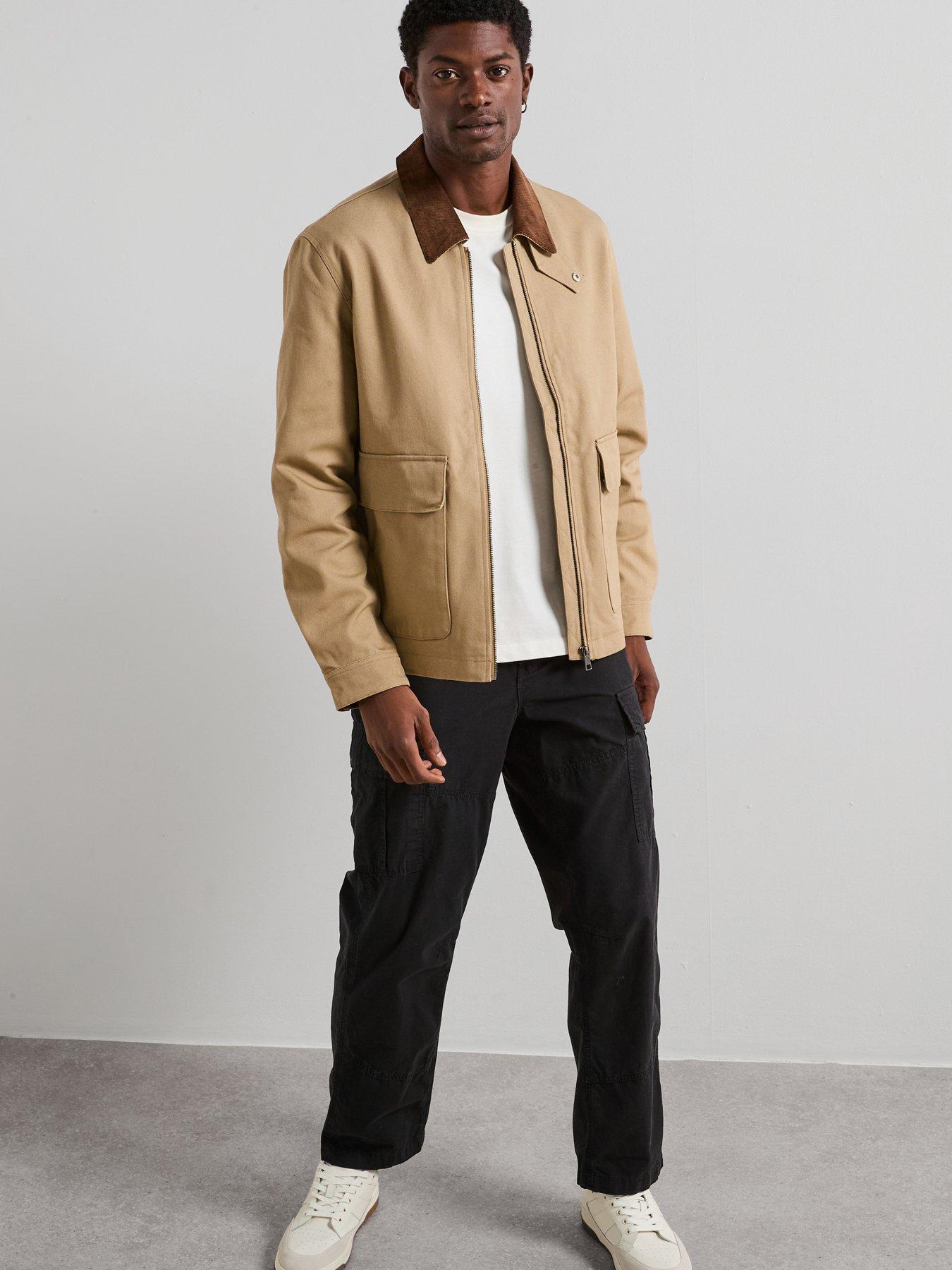 the-very-collection-canvas-barn-jacket-with-cord-collar-beigeback