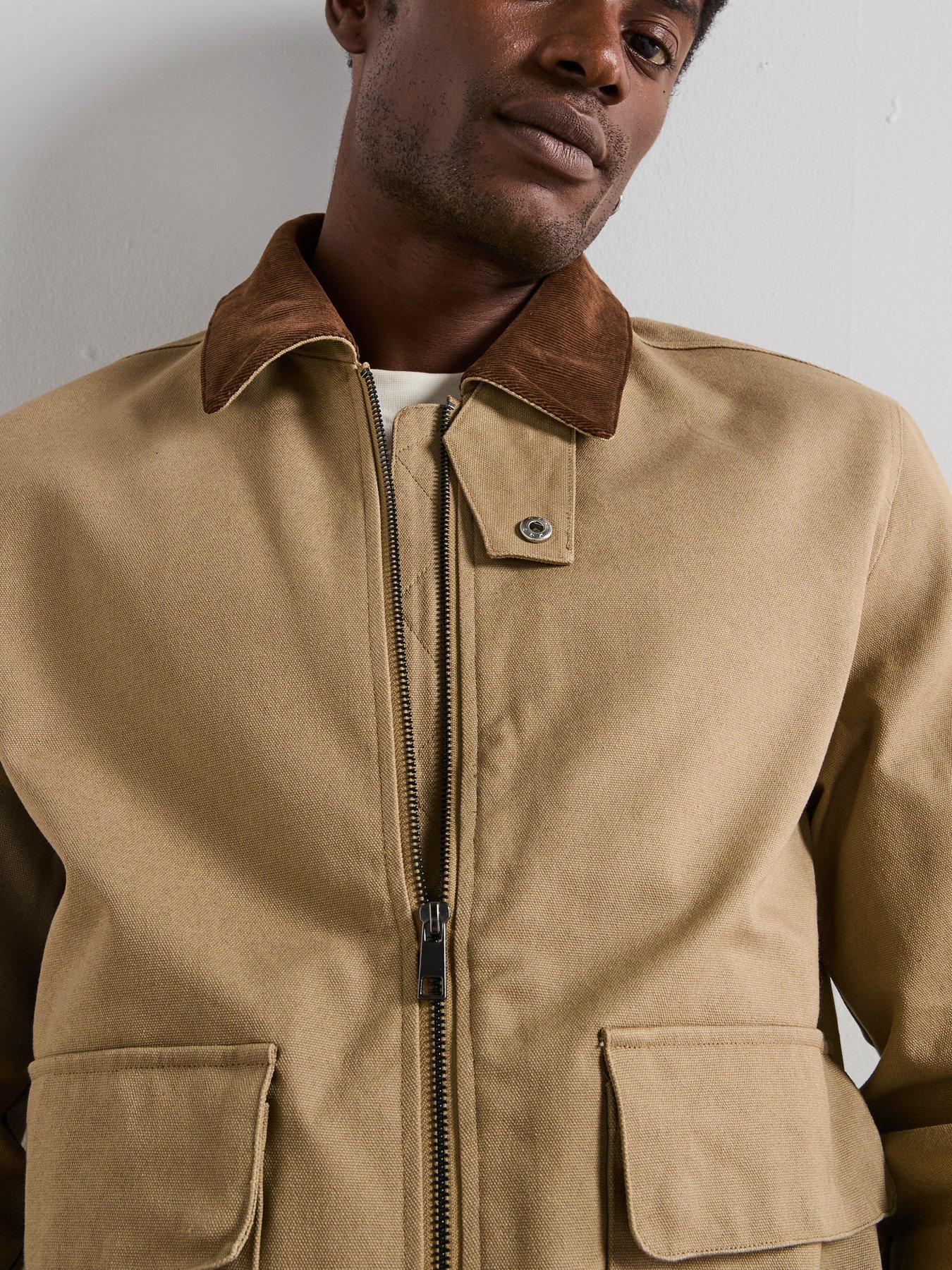 the-very-collection-canvas-barn-jacket-with-cord-collar-beigeoutfit