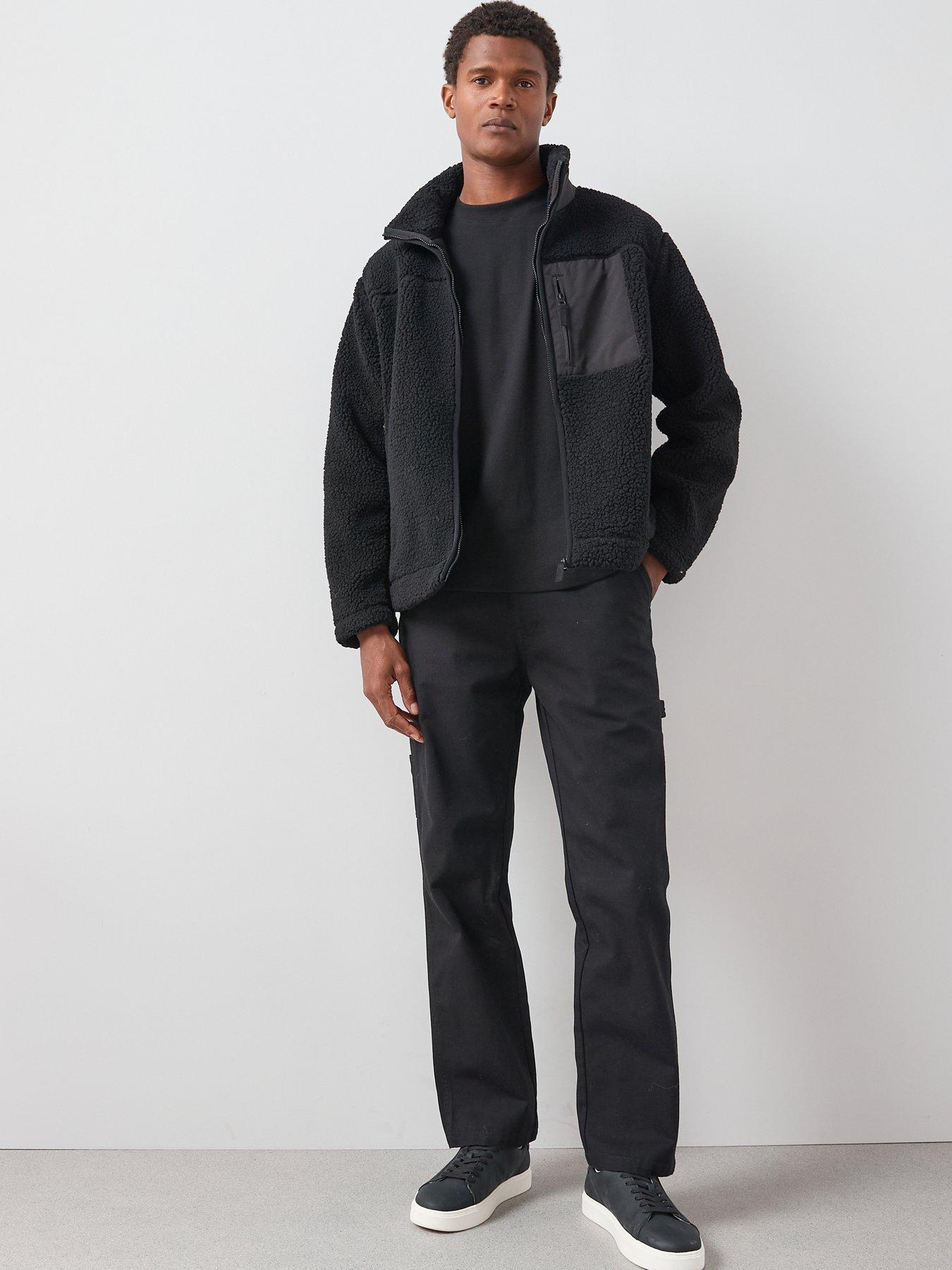 the-very-collection-borg-contrast-fleece-jacket-blackback