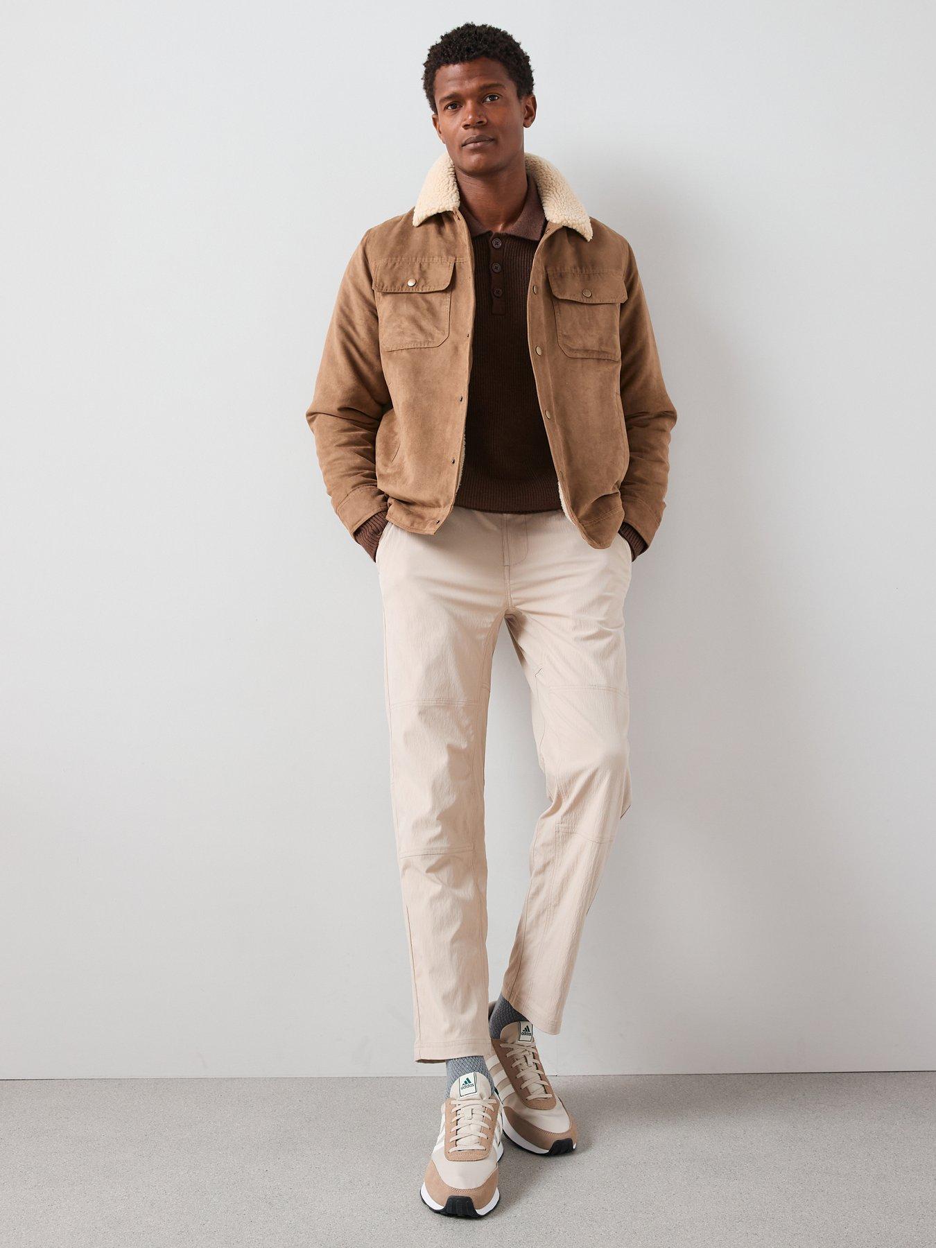 the-very-collection-borg-collar-trucker-jacket-brown