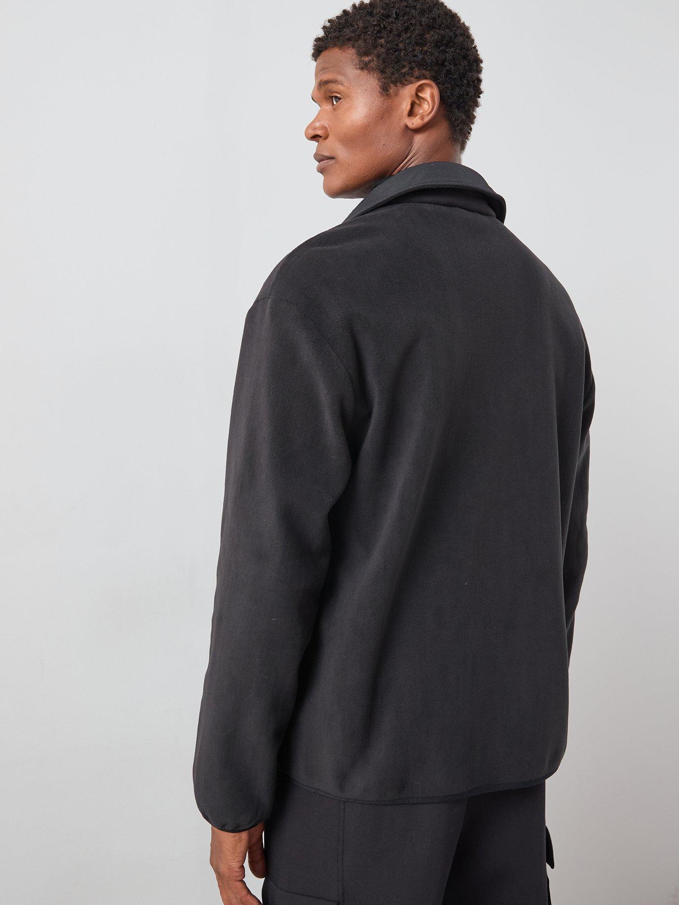 the-very-collection-utility-pocket-fleece-jacket-blackstillFront