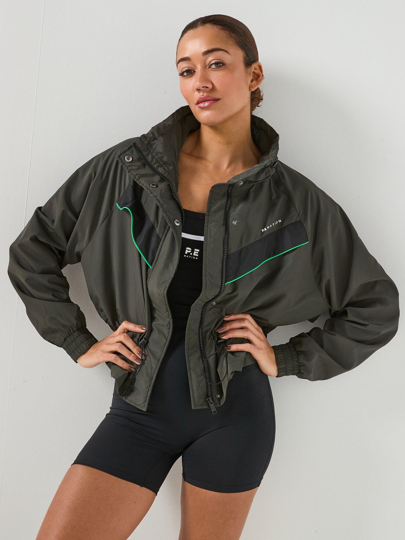 P.E Nation Womens Training Shelter Jacket - Grey