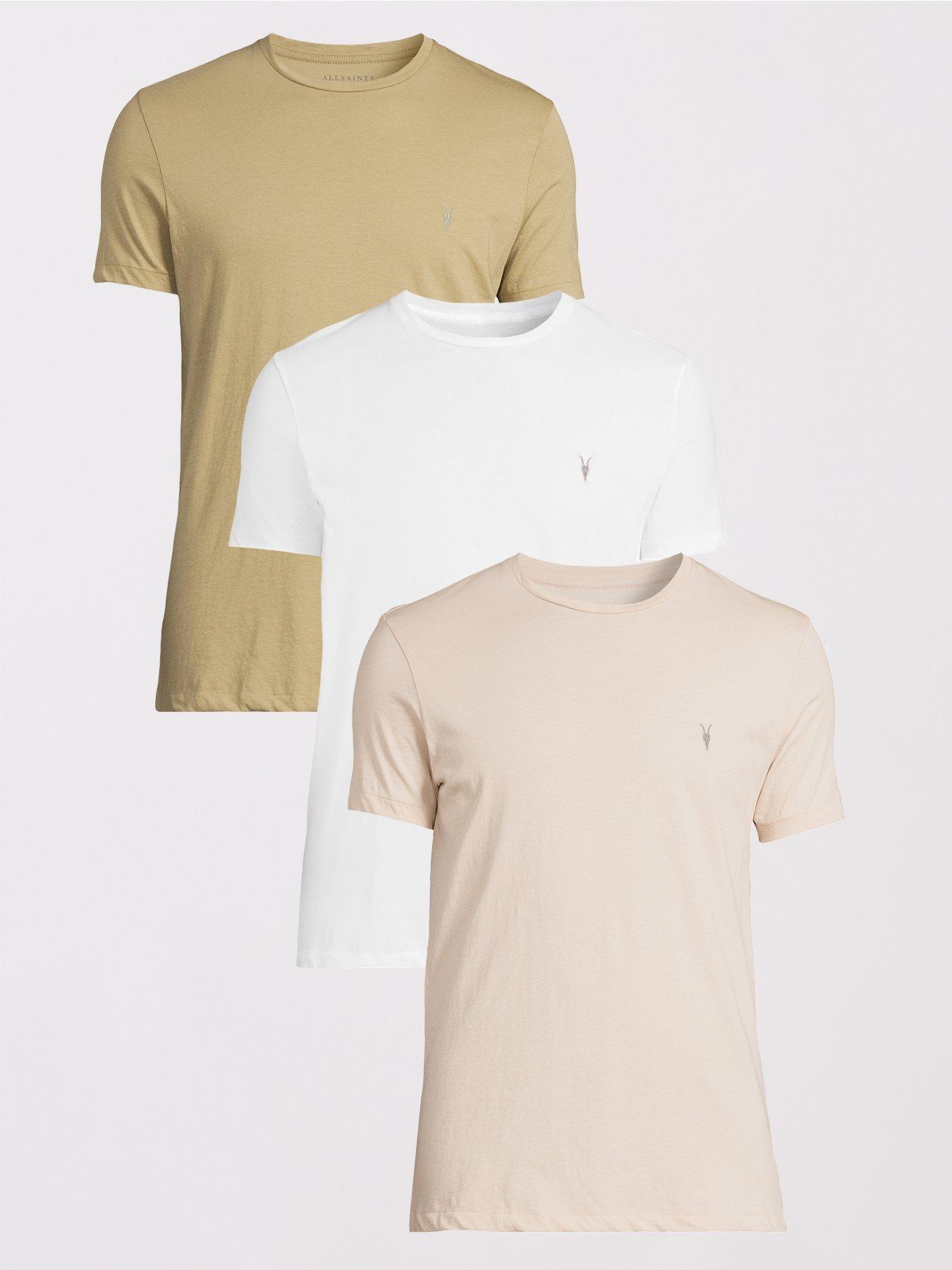 AllSaints All Saints Tonic 3 Packs Short Sleeve T-Shirts - Neutral