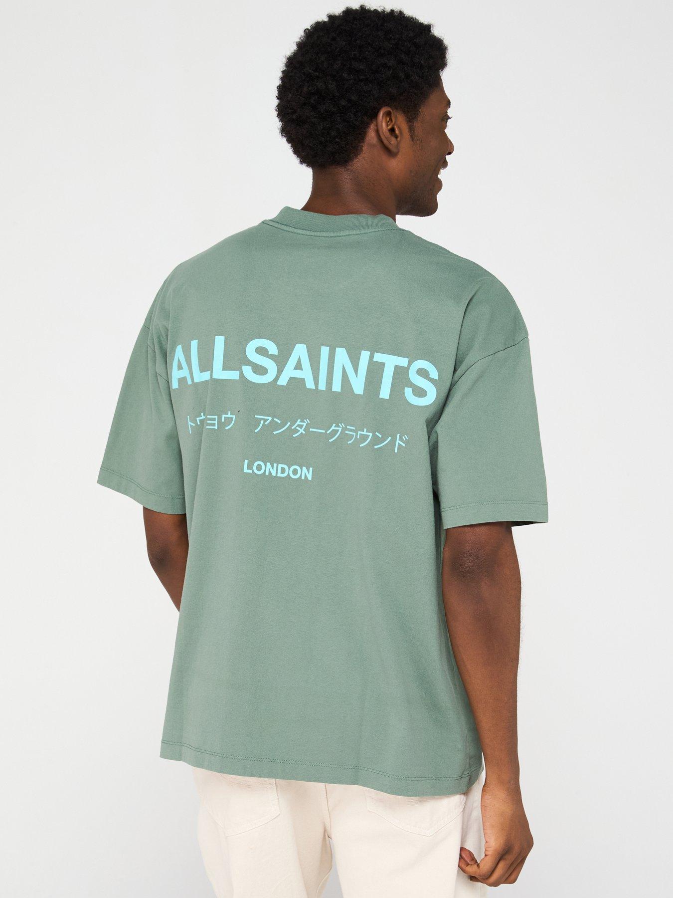 Image 1 of 6 of AllSaints Underground Crew T-shirt-green