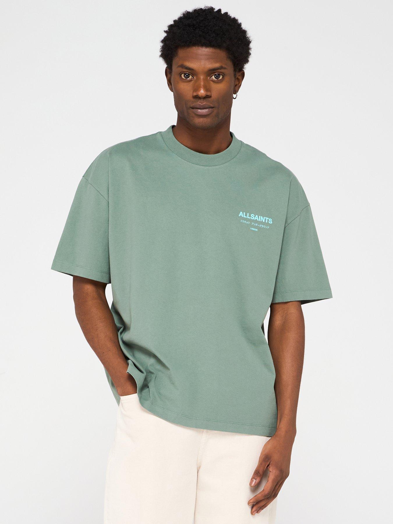 Image 2 of 6 of AllSaints Underground Crew T-shirt-green