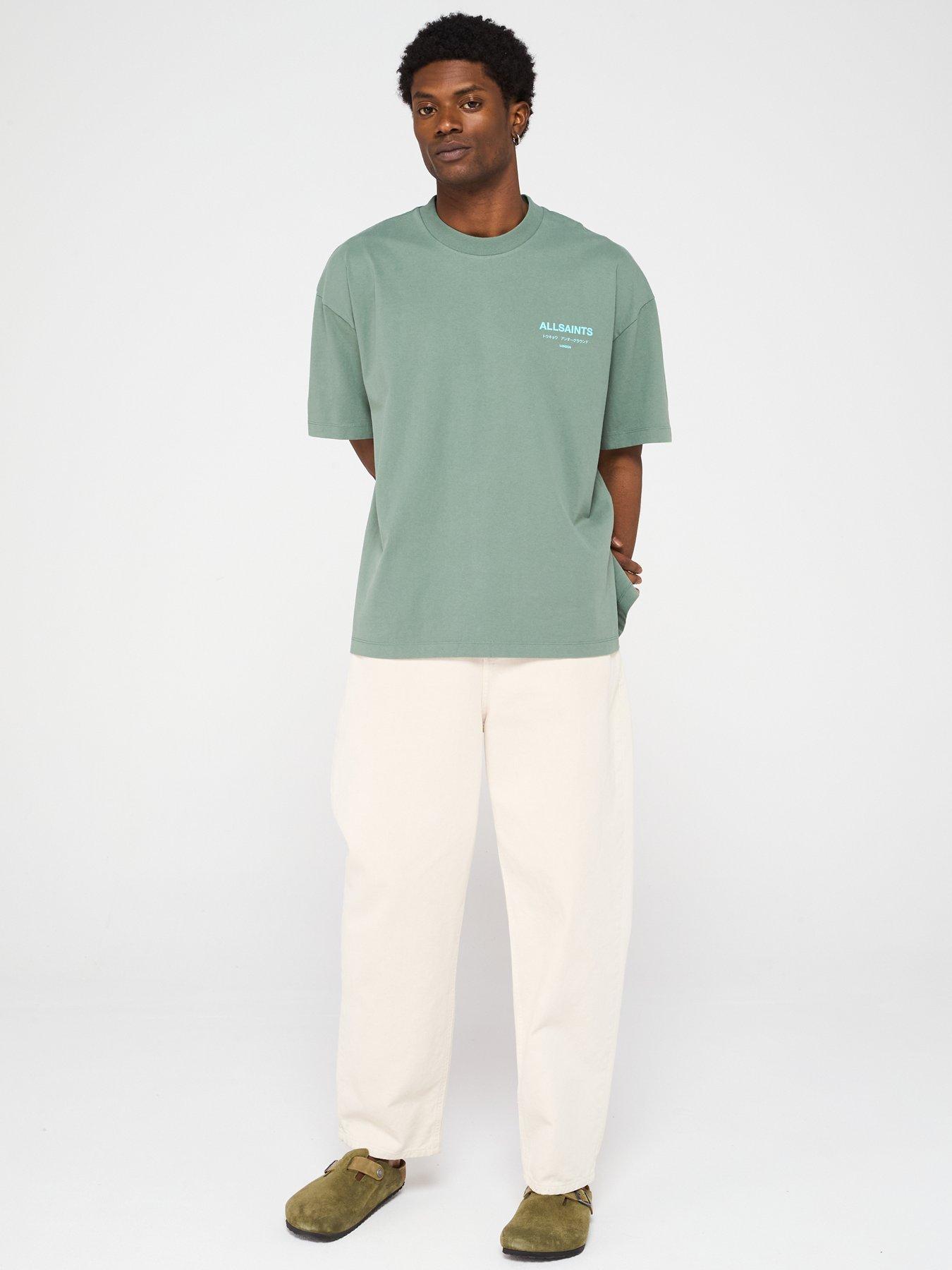 Image 5 of 6 of AllSaints Underground Crew T-shirt-green