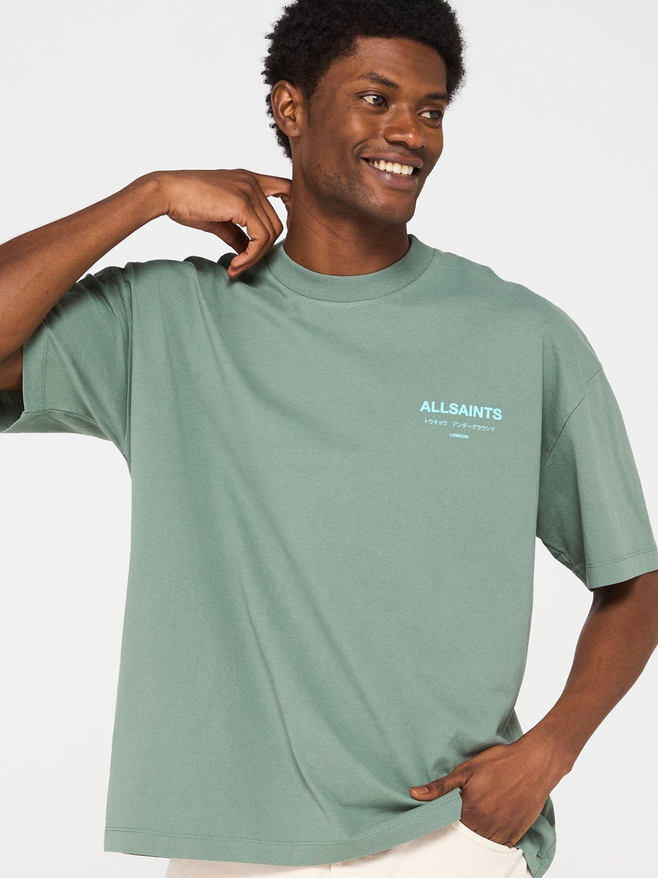 Image 6 of 6 of AllSaints Underground Crew T-shirt-green