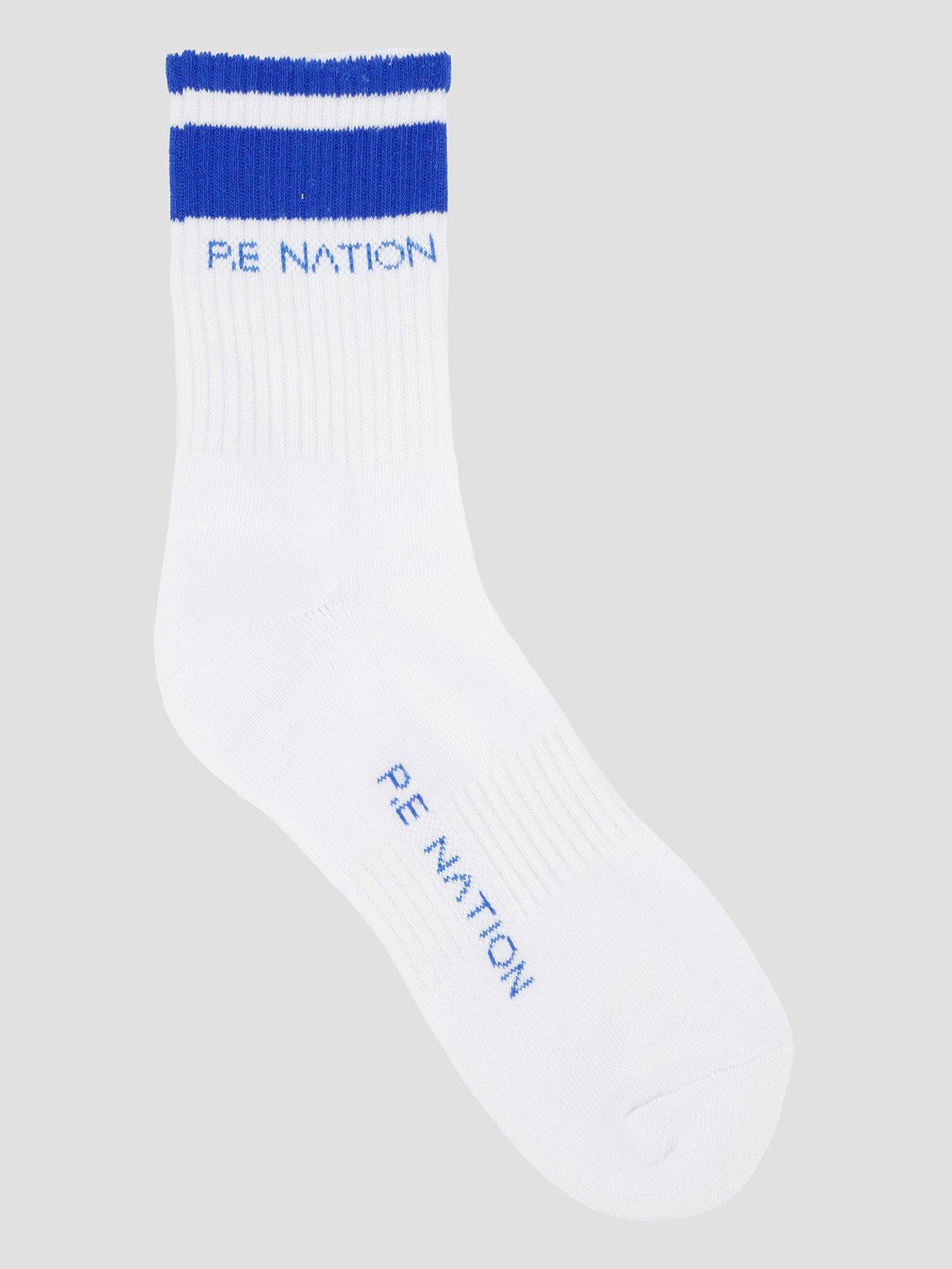 Image 1 of 4 of P.E Nation Womens Training Homage Socks - White