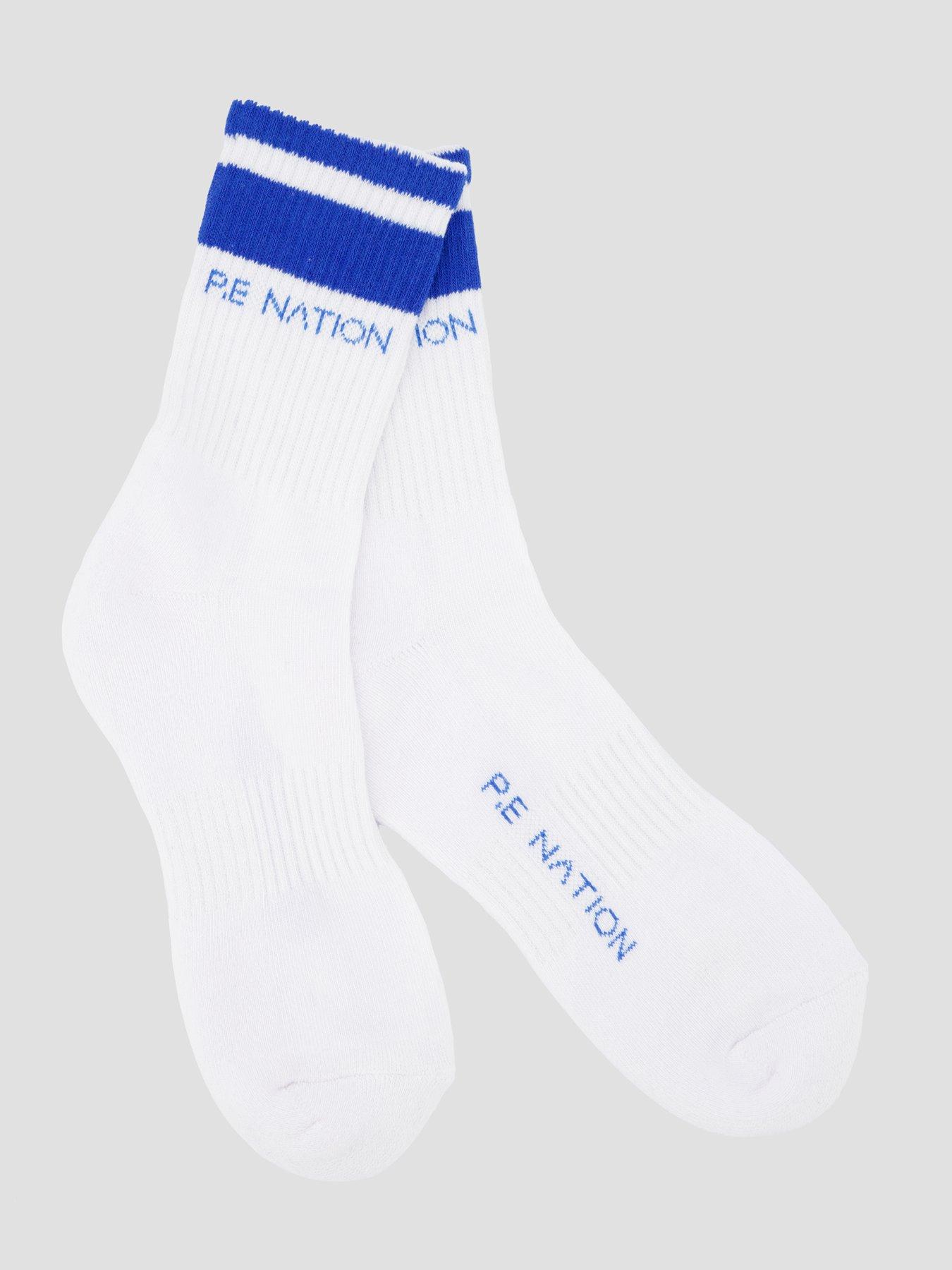 Image 2 of 4 of P.E Nation Womens Training Homage Socks - White