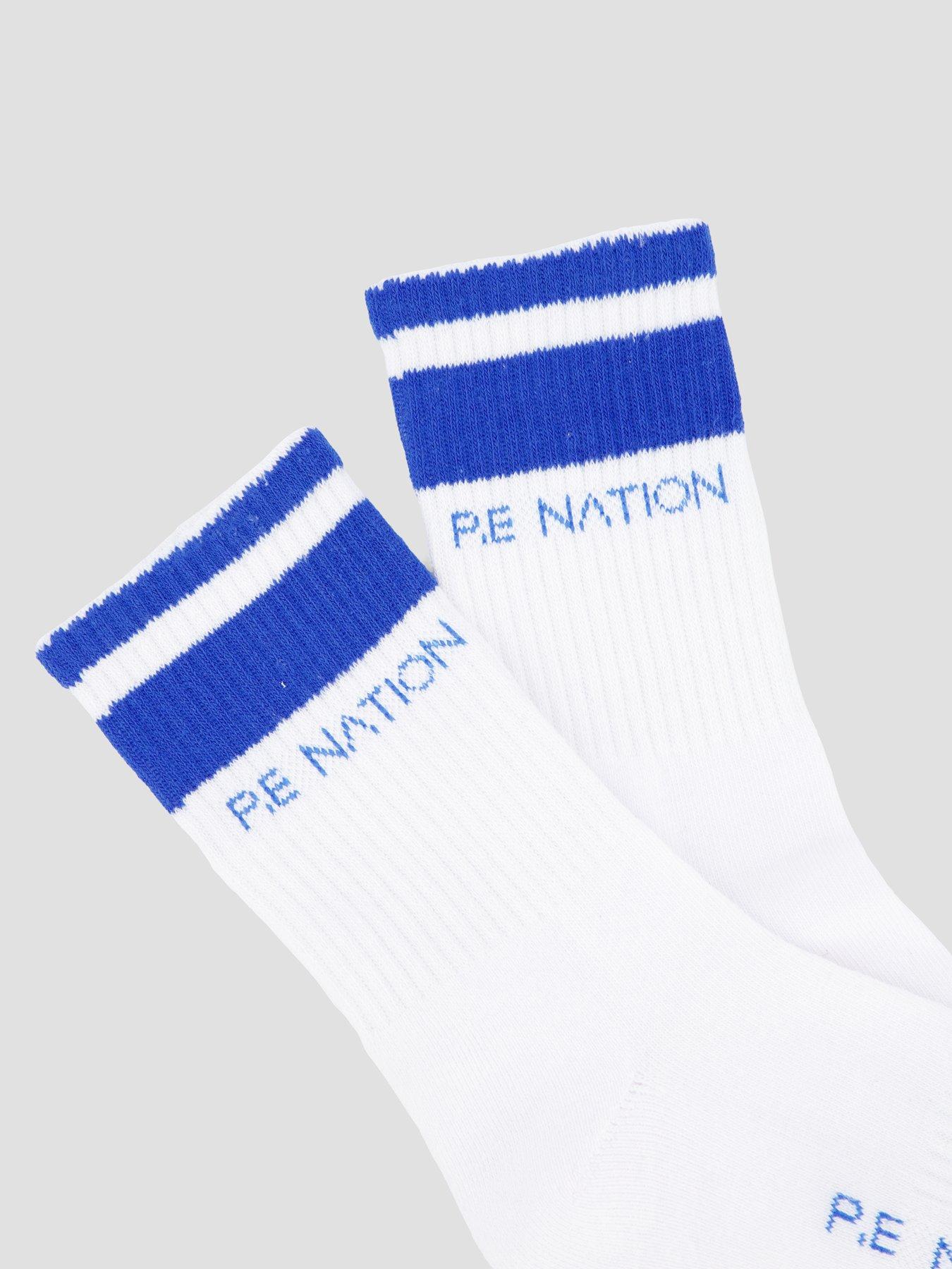 Image 4 of 4 of P.E Nation Womens Training Homage Socks - White