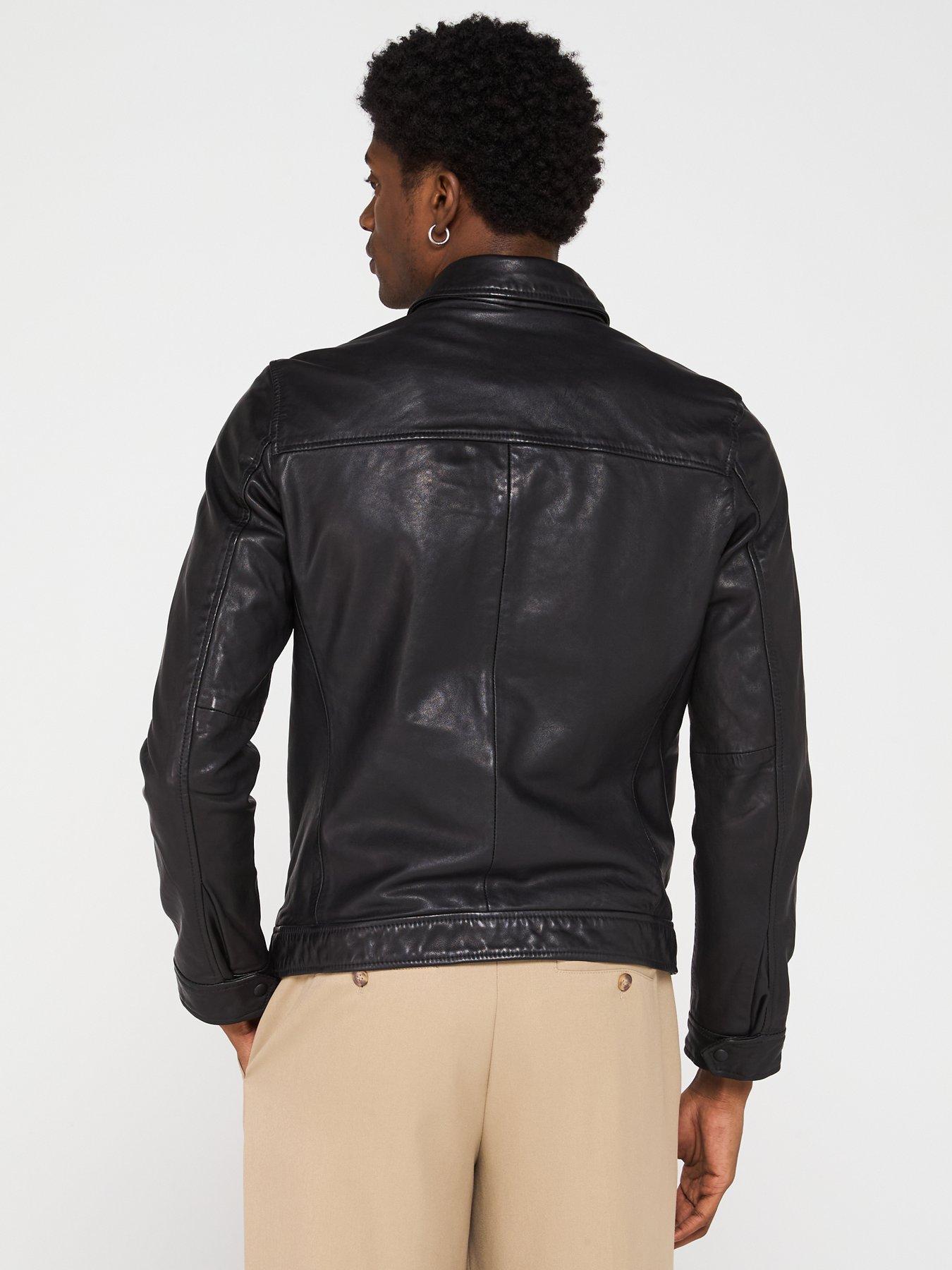 Image 2 of 6 of AllSaints Luck Leather Jacket- Black