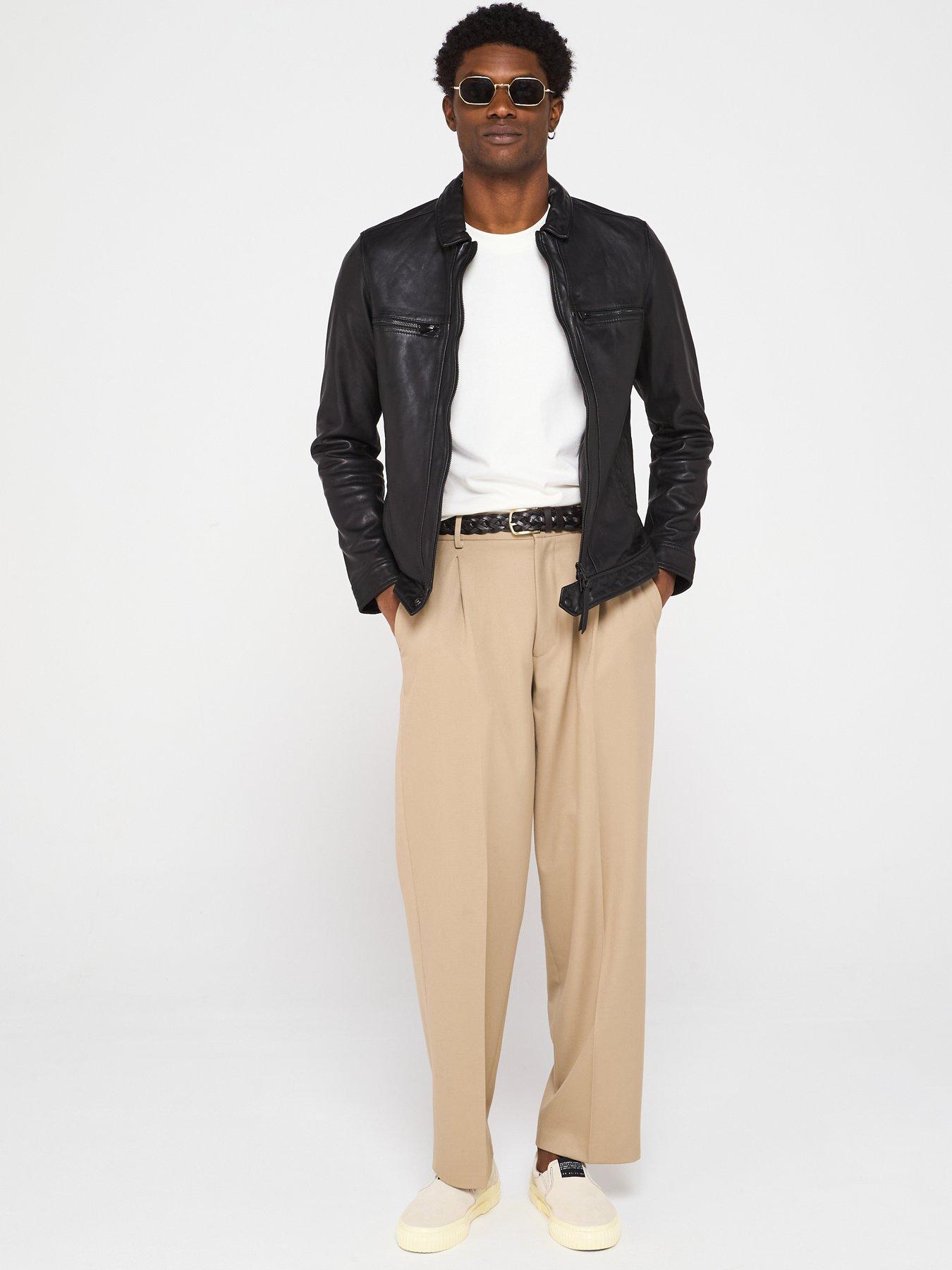 Image 3 of 6 of AllSaints Luck Leather Jacket- Black
