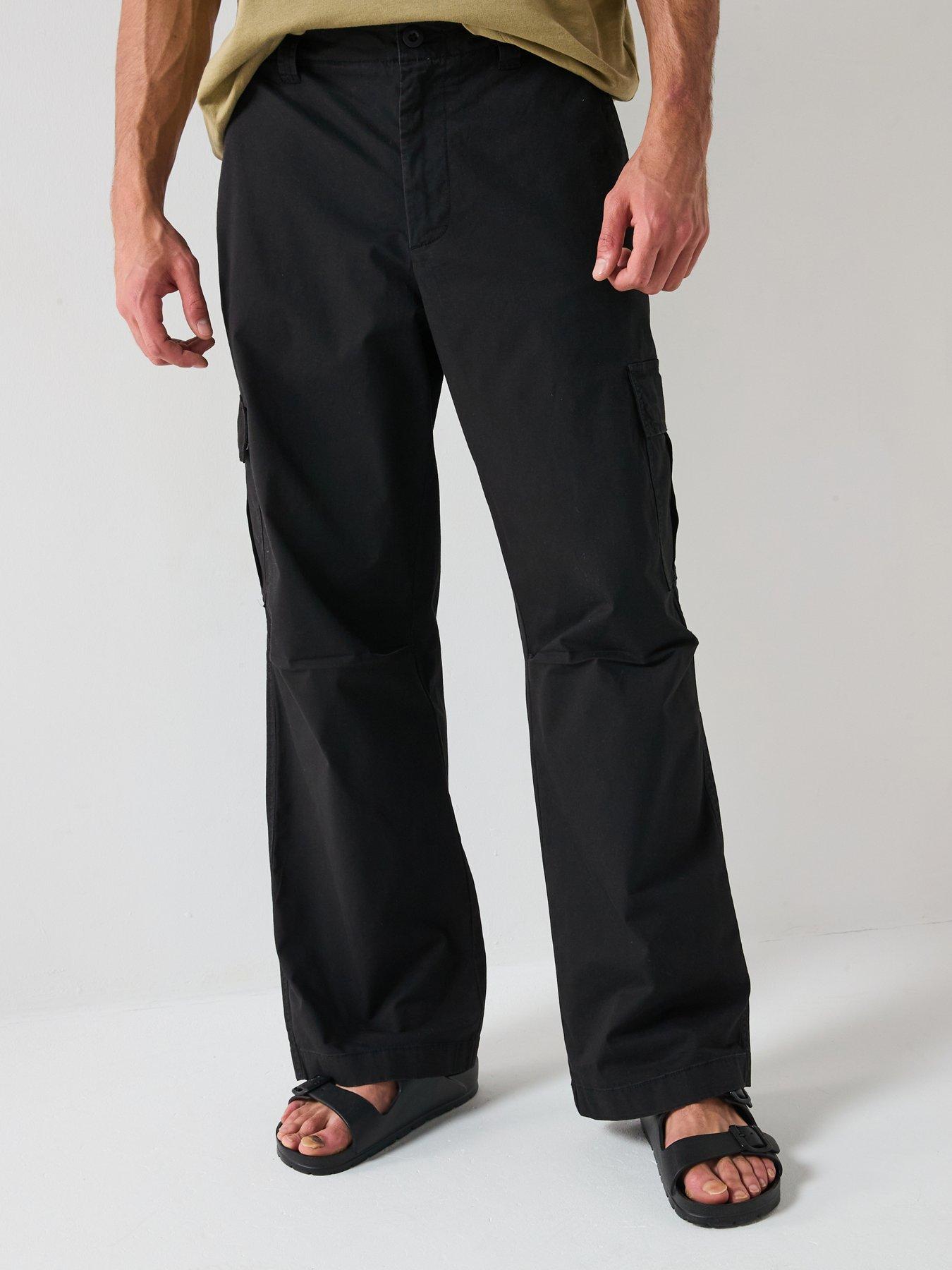 allsaints-all-saints-madison-cargo-trousers-blackfront