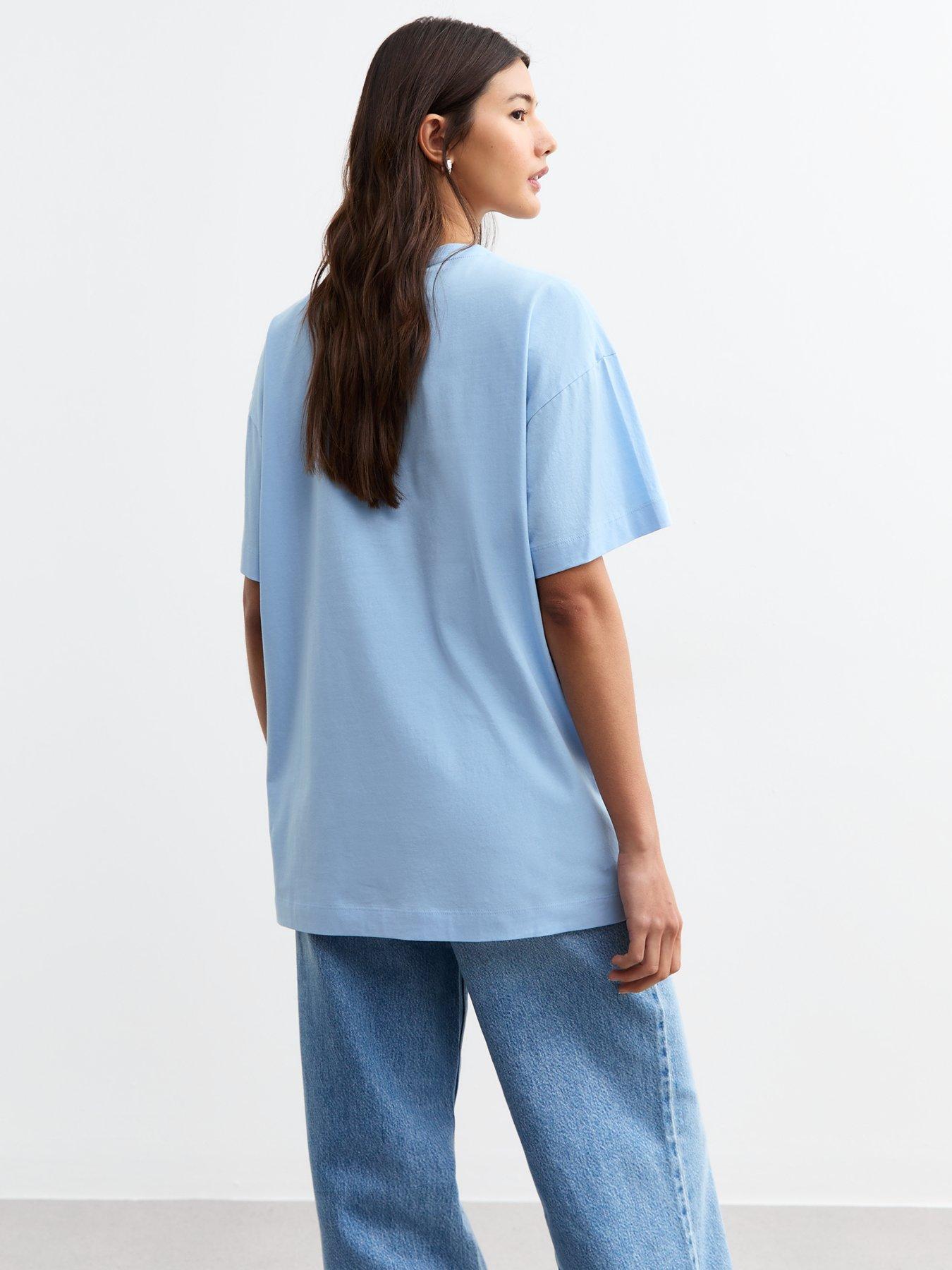 Image 2 of 4 of New Look Shell Graphic Print T-Shirt - Blue