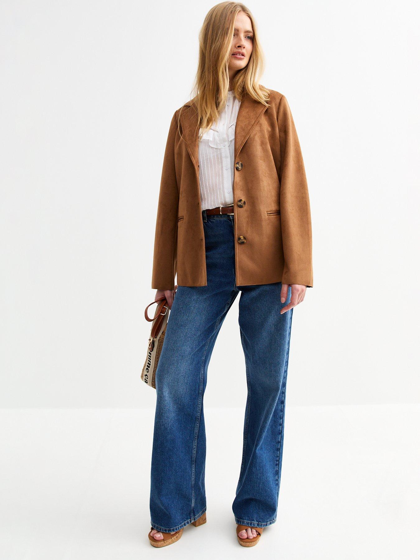 Image 3 of 6 of New Look White Semi-sheer Frill Trim Striped Shirt